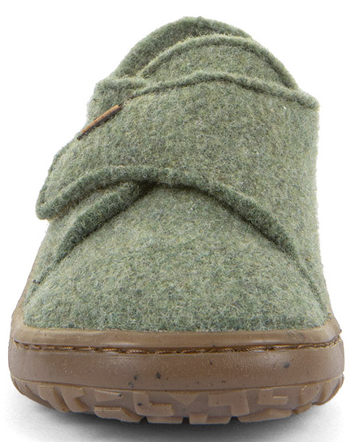 Woll- Hausschuhe mit Klett, in Grün von * Froddo Barefoot* knautschige Minimalsohle G1700420