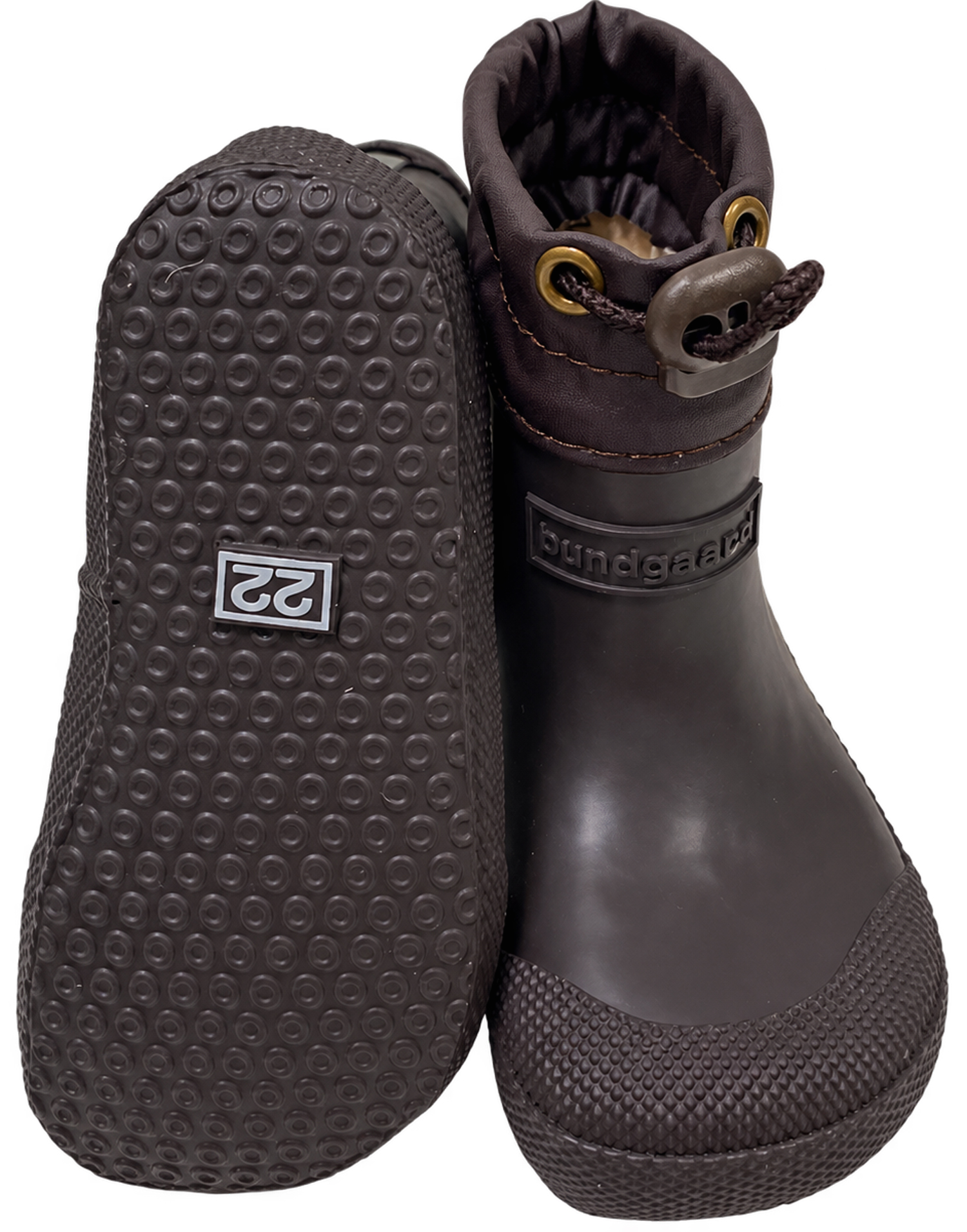 Barfuß Gummistiefel / Regenüberzieher >BUNDGAARD< mit Warmfutter MALIK in Dark Brown