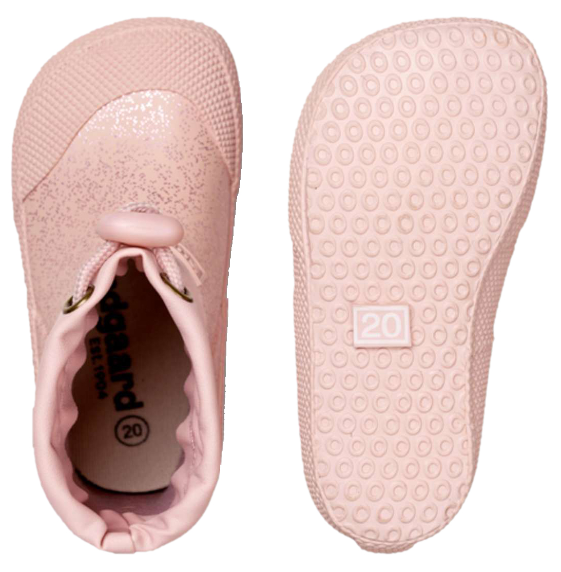 Extrem flexible & leichte Barfuß- Gummistiefel Kurzschaft COVER *BUNDGAARD* in Old Rose Sparkle
