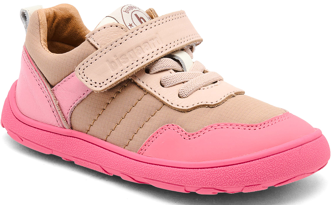 Trendige Barfuß Sneaker BF.Baloo aus Leder & Mesh in Pink / Beige von BISGAARD Barefoot 44112