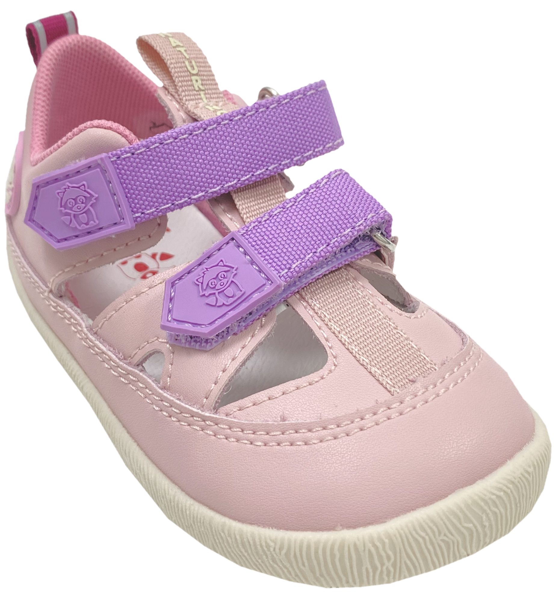 Leder Halbsandale / Barfußschuhe von NATURINO Barefoot Modell GIOMMY in Rosa, Lila