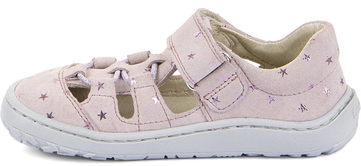 Halbsandale / Minimalschuhe aus Leder Zehen & Fersenschutz von FRODDO Barefoot in Rosa Stars G3150290