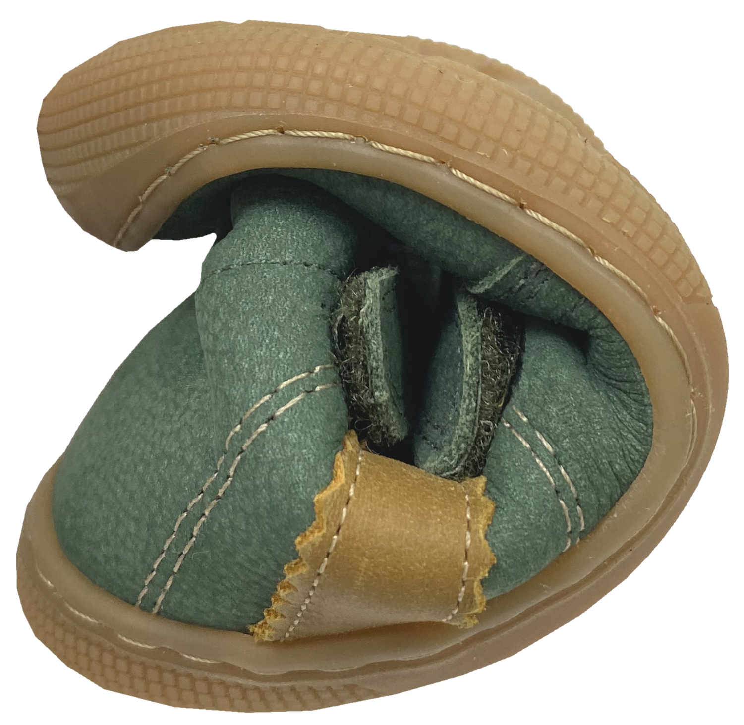 Hydroleder Barfußschuhe mit Wollfutter * DAVID 3.0 Wool * in DK Grün/Ocker von KOEL 07M070.233