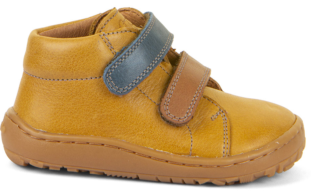 Barfußschuhe knöchelhoch aus Nappaleder von FRODDO in Senfgelb *First Step* G2130360