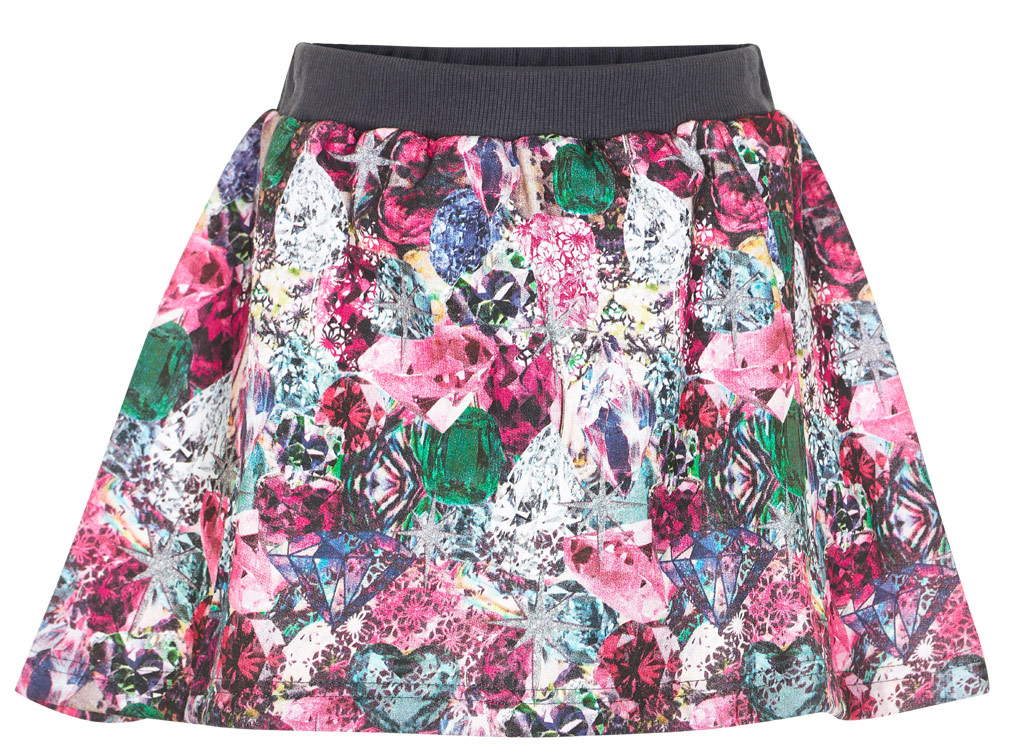 Weit schwingender Sweatrock mit floralem Muster von MINYMO 140558