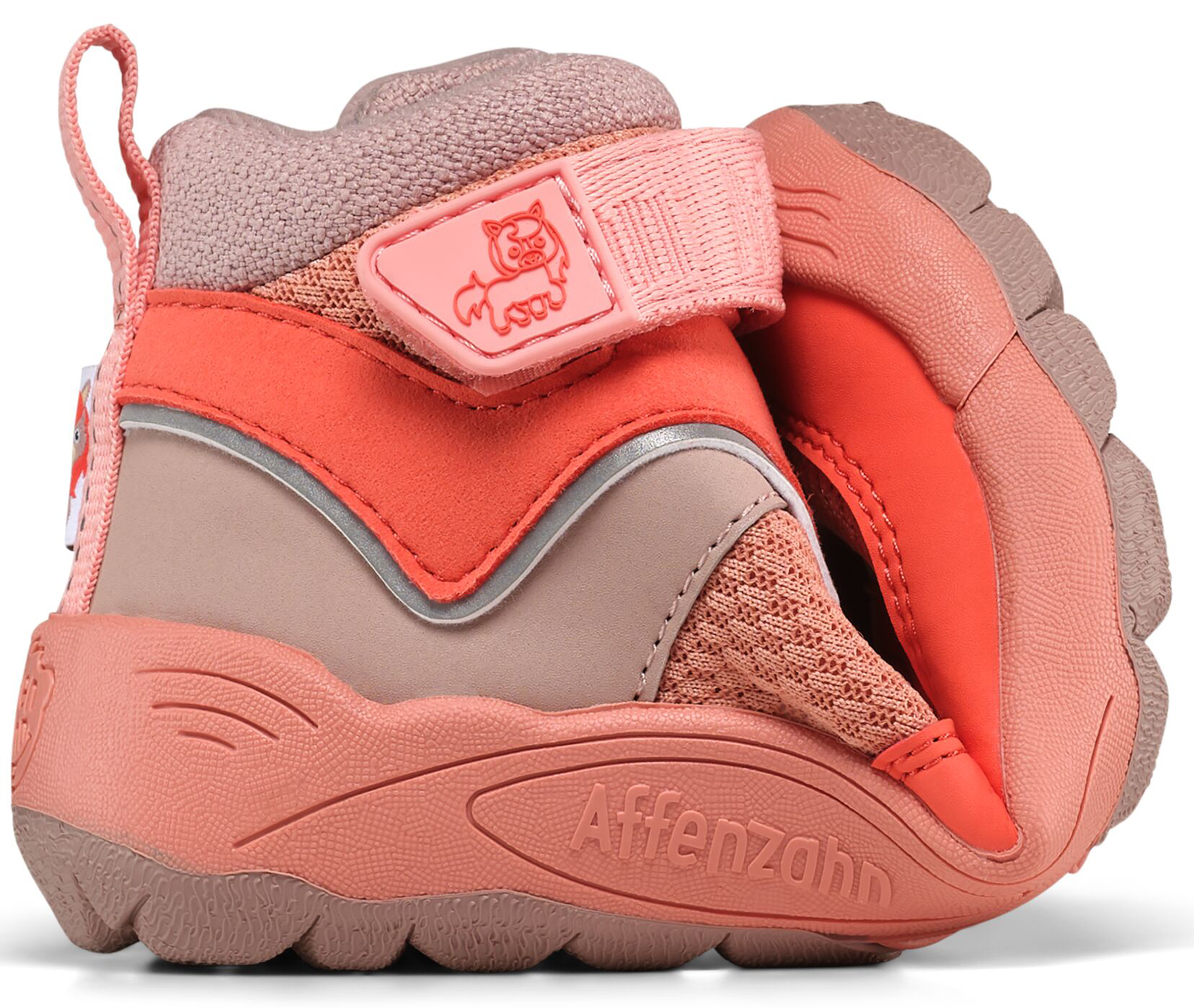 Veganer Übergangsschuh / Low Boot von AFFENZAHN * EXPLORY * Pony in Coral / Beige