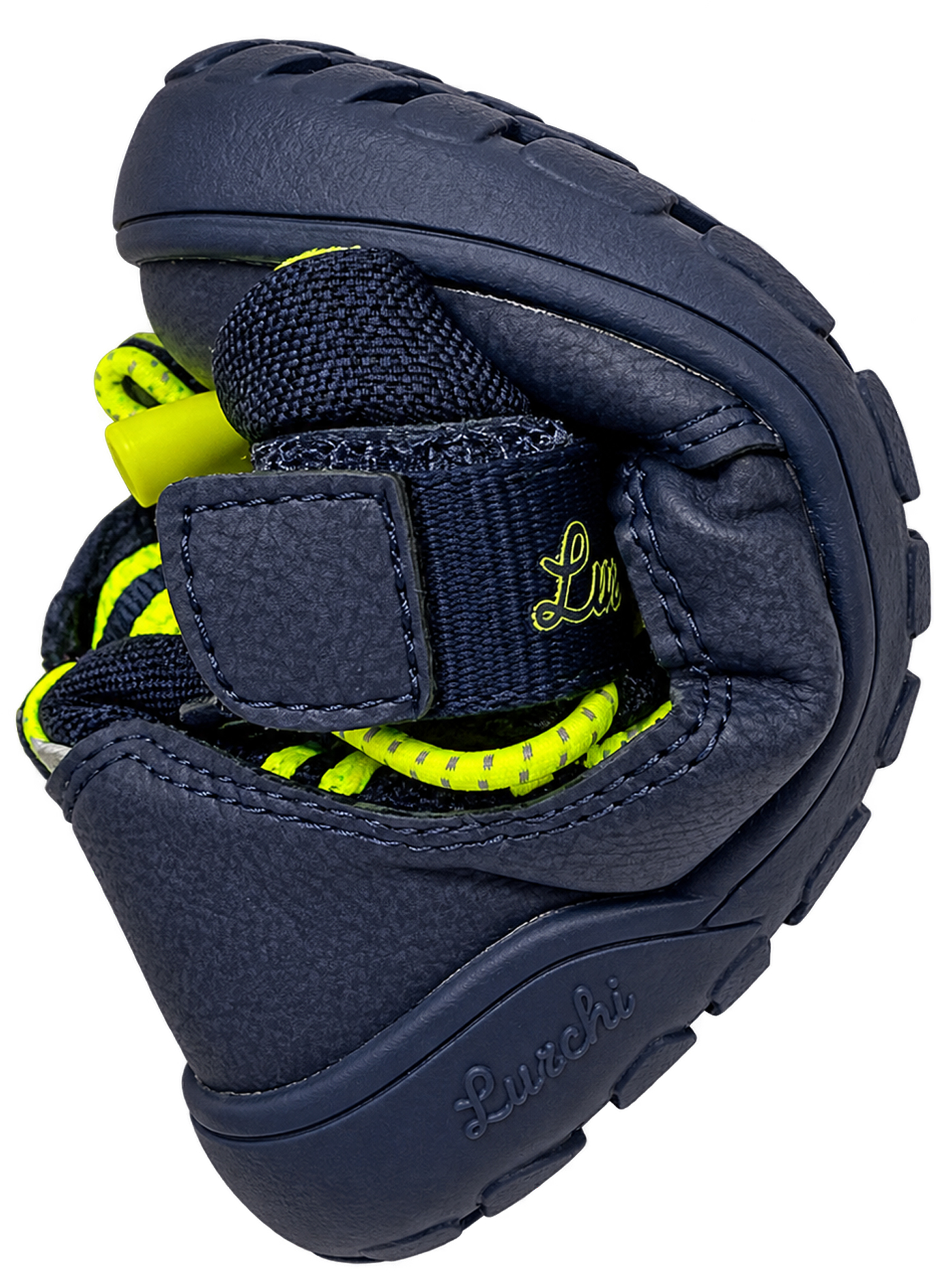 Gefütterte Minimalschuhe / Schneestiefel PU Mesh & TEX Membran *LURCHI Barefoot Jace 1 * Navy Lemon