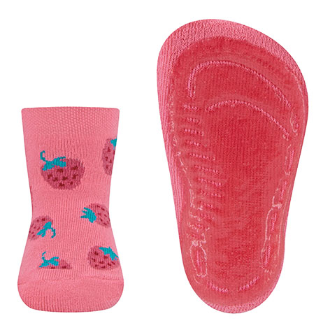 Stoppersocken, kurze Sneaker Höhe BW Vollfrottee Softstep Sohle v. EWERS Erdbeere Pink 221358