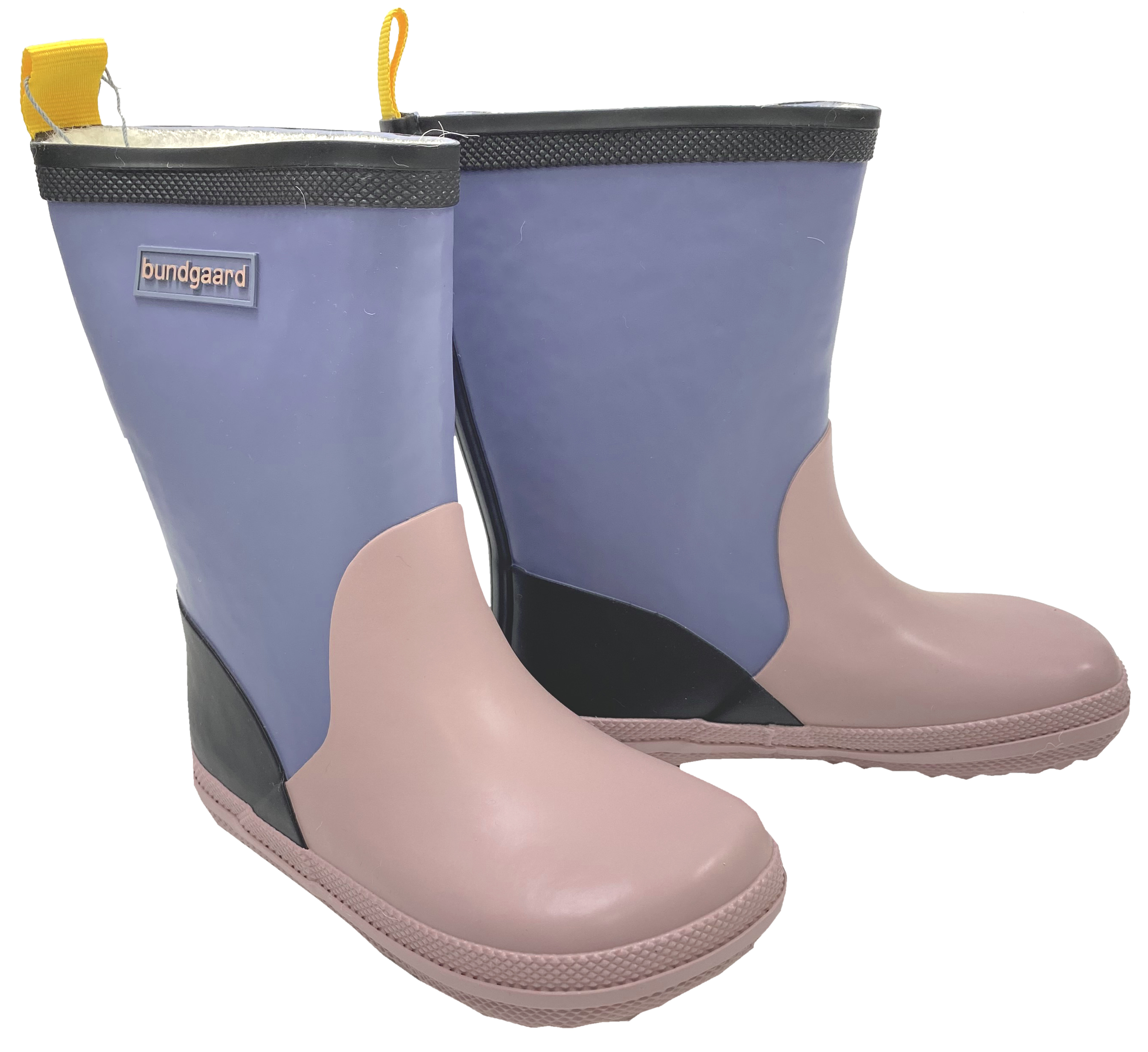 Barfuß Gummistiefel Charly High Warm, Naturgummi +Winterfutter Tricolor Teal Rosa Black BUNDGAARD