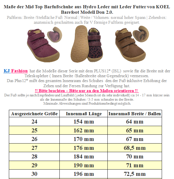 Halbschuhe aus Hydro Leder + Lederfutter von KOEL Barefoot *DON Fantasy * Bordeaux Leo Design