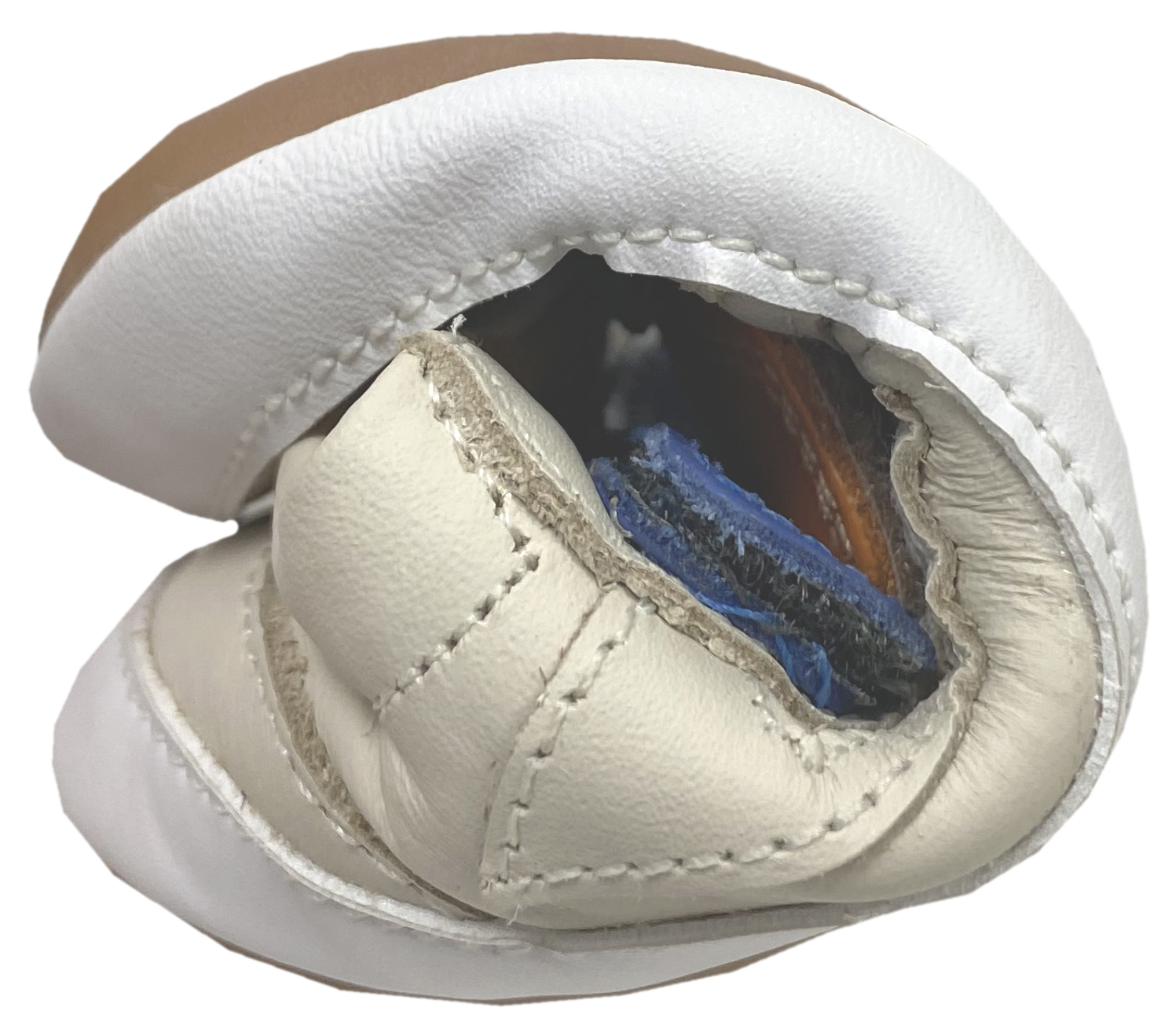 Knautschiger Lederschuh mit Minimalsohle Barfußsneaker *LANDY* Ivory / Bunt von TIP TOEY JOEY