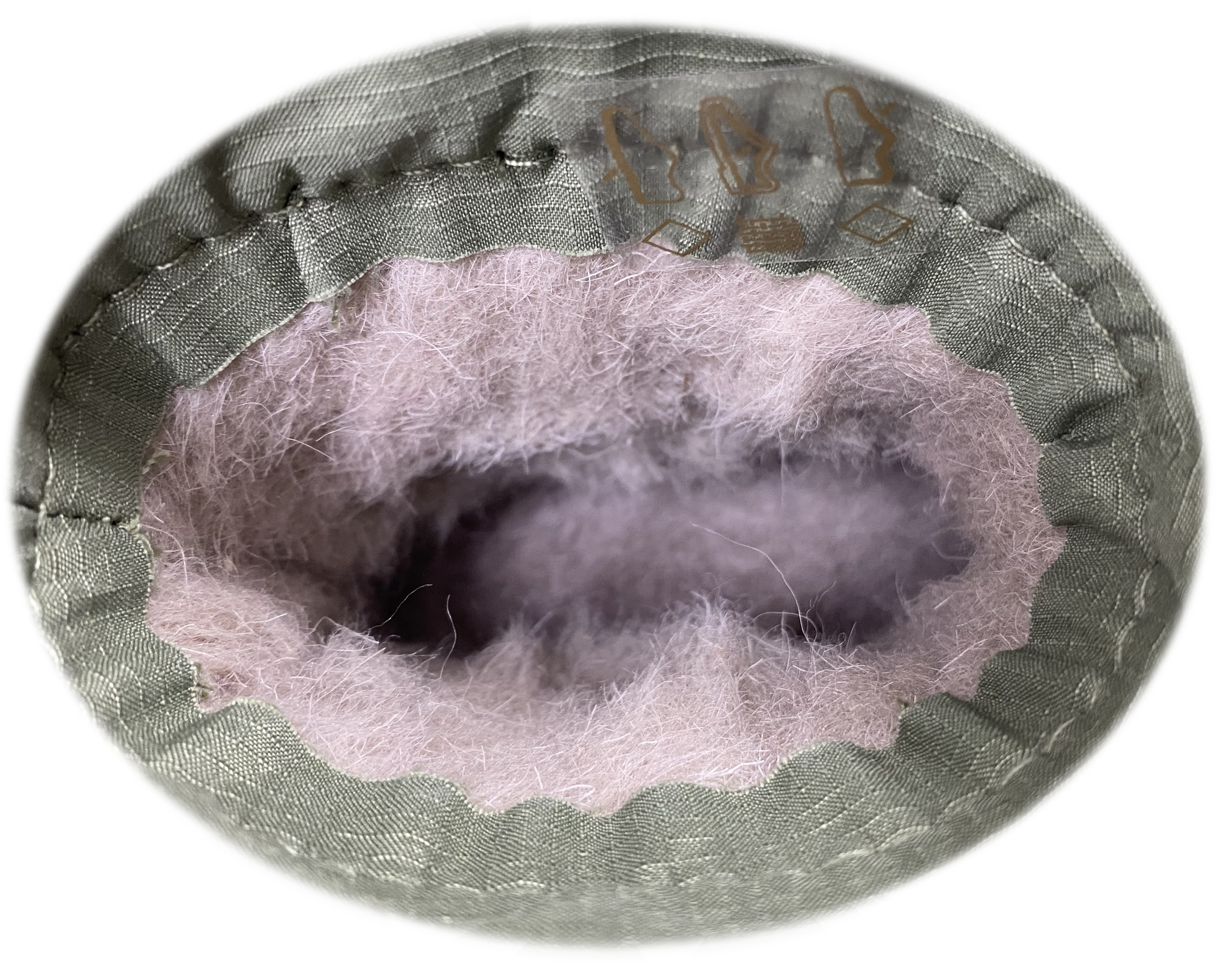 Kurze Thermo Barfuß Gummistiefel Winterfutter von BISGAARD in Grün mit Igel AOP 92023