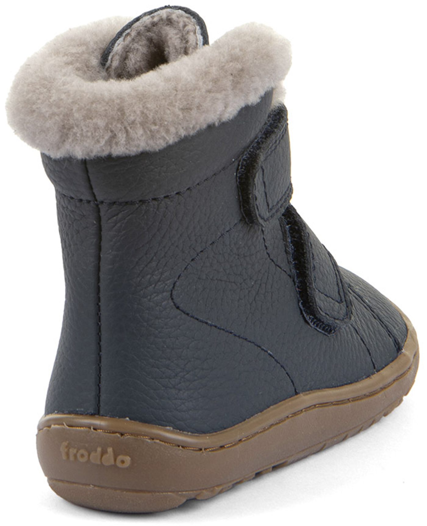 Barfußschuhe / Winterstiefel Nappaleder Dark Blue mit Lammfellfutter von FRODDO Barefoot G3160248