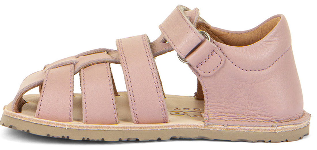 Leder Barfußsandalen, Fersenschutz & Zehenschutz in Rose von FRODDO Flexy G3150283