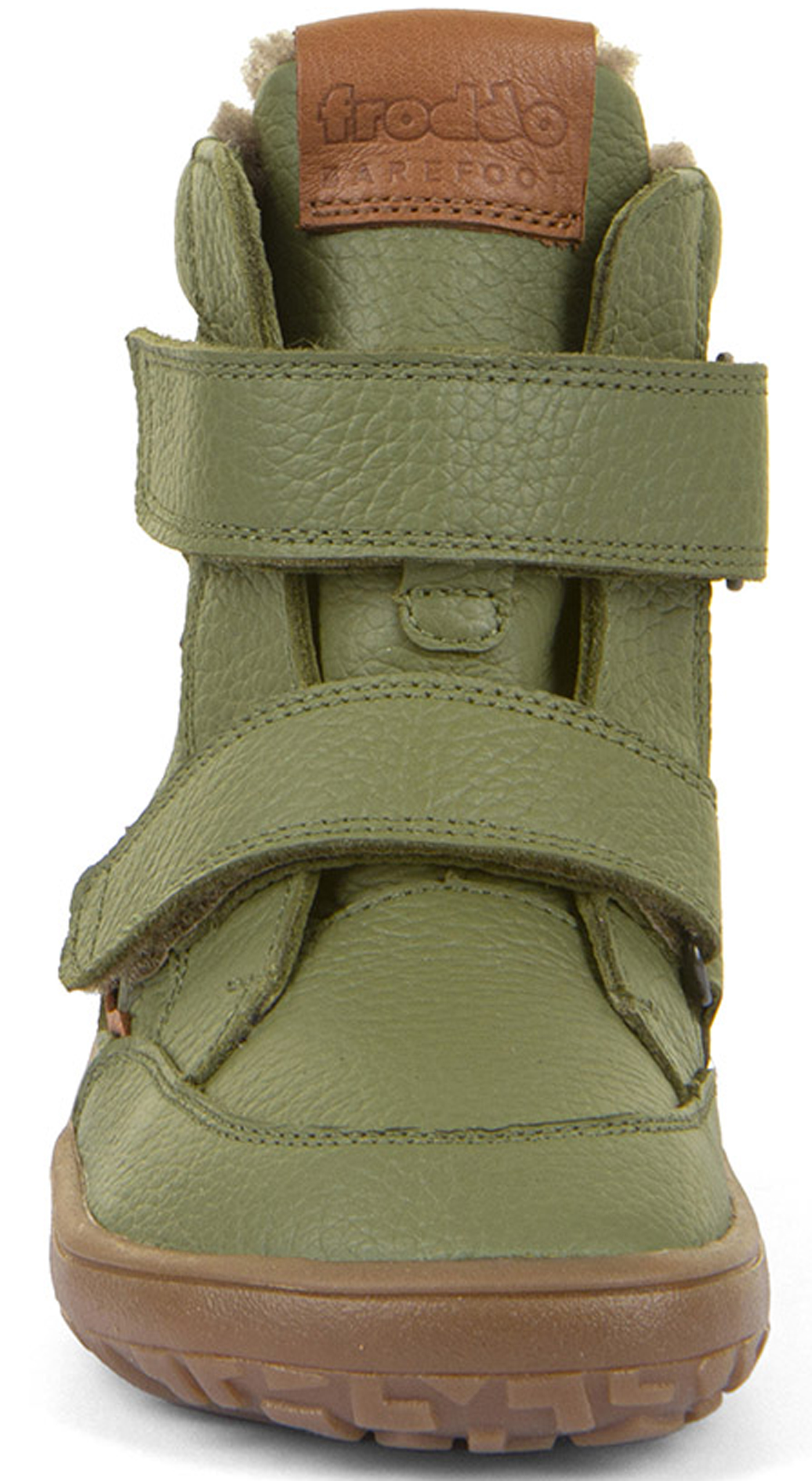 Winter Barfußstiefel Leder in Olive Schurwolle & TEX FRODDO Barefoot G3160246