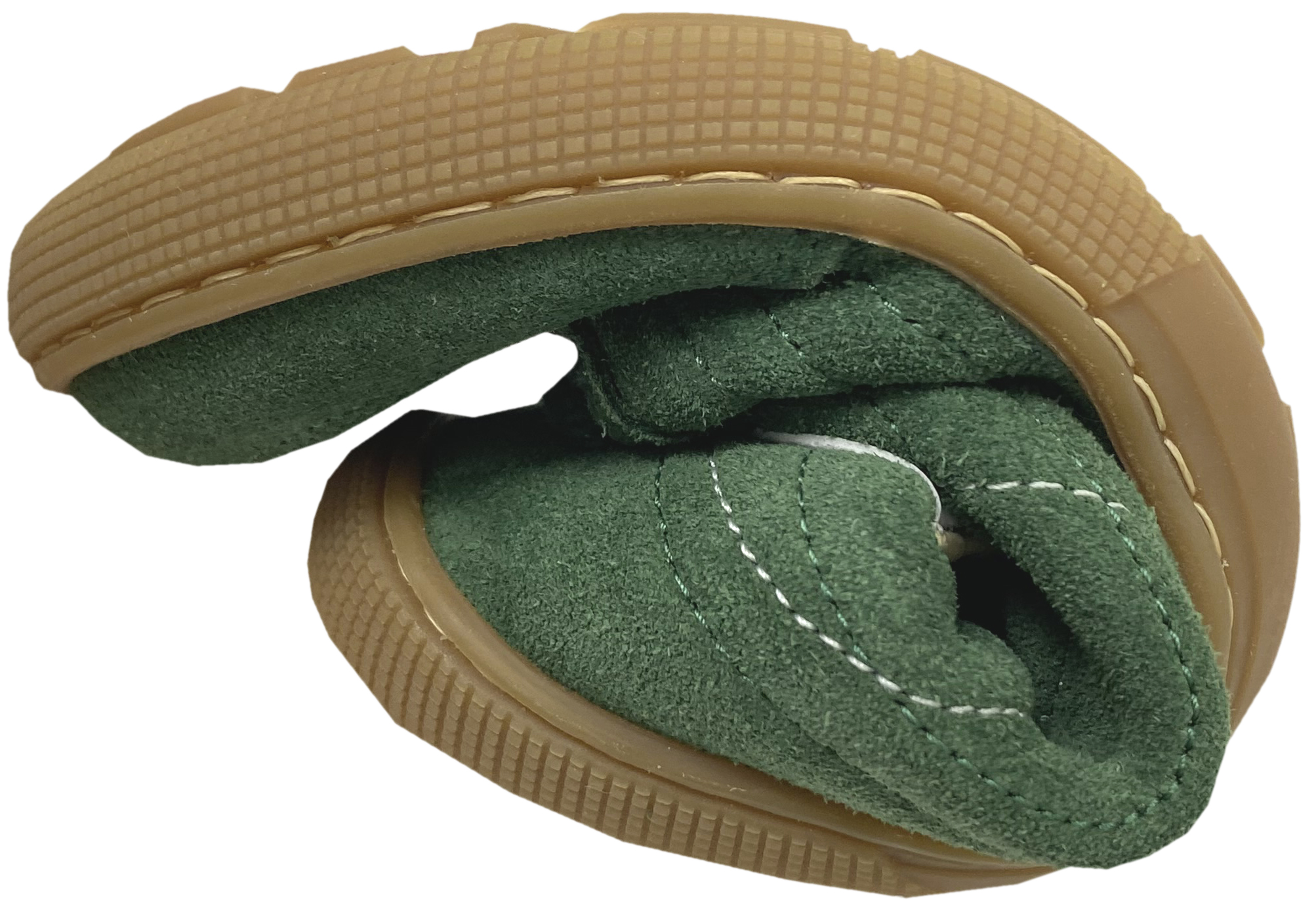 Barfuß Sneaker DUSTIN Suede Leder Khaki/Grün Schnürer + Reißverschluß von KOEL Barefoot 08M051.301