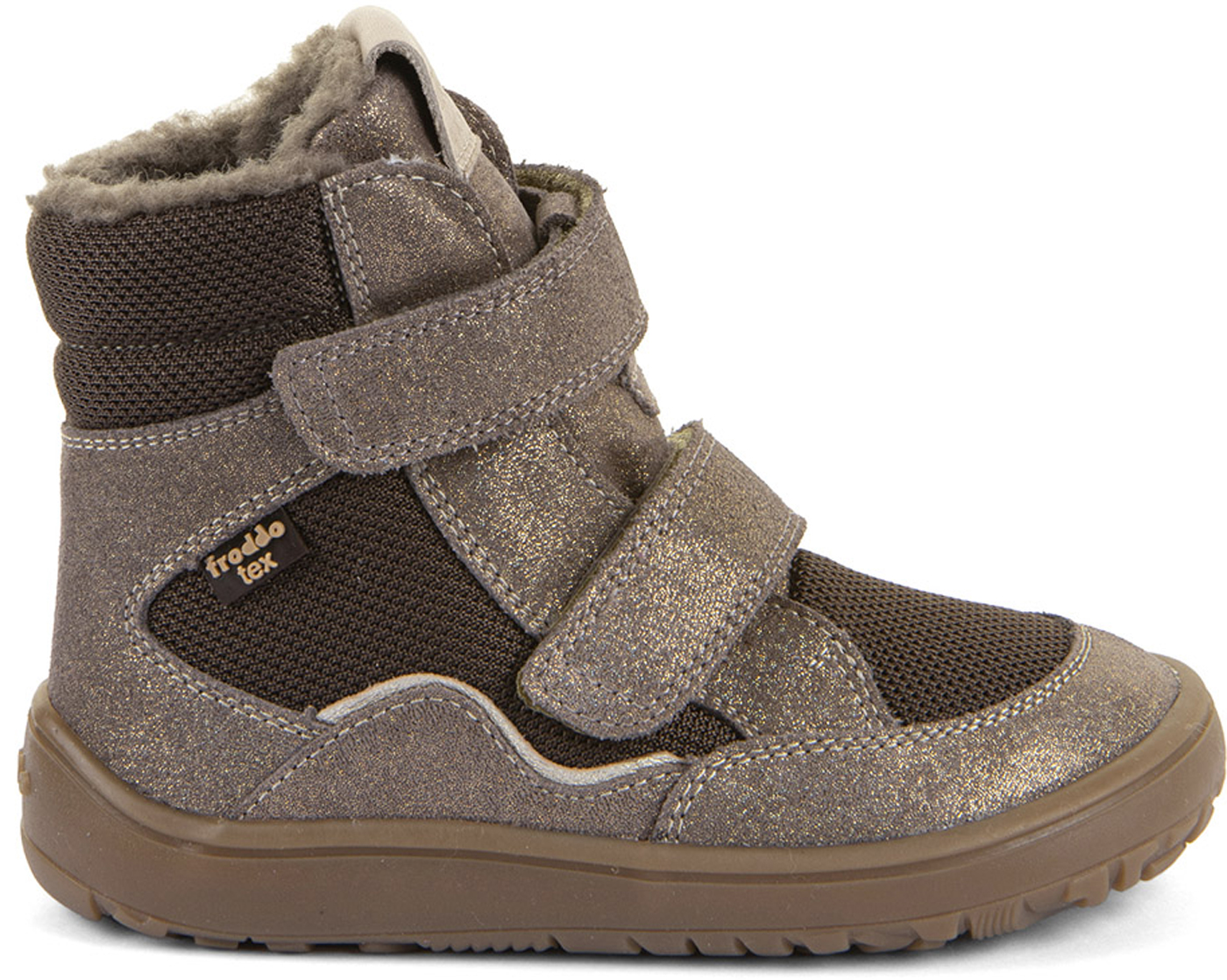 Winterstiefel Leder + Mesh +TEX +Schurwollfutter Beige Bronze FRODDO Barefoot G3160247