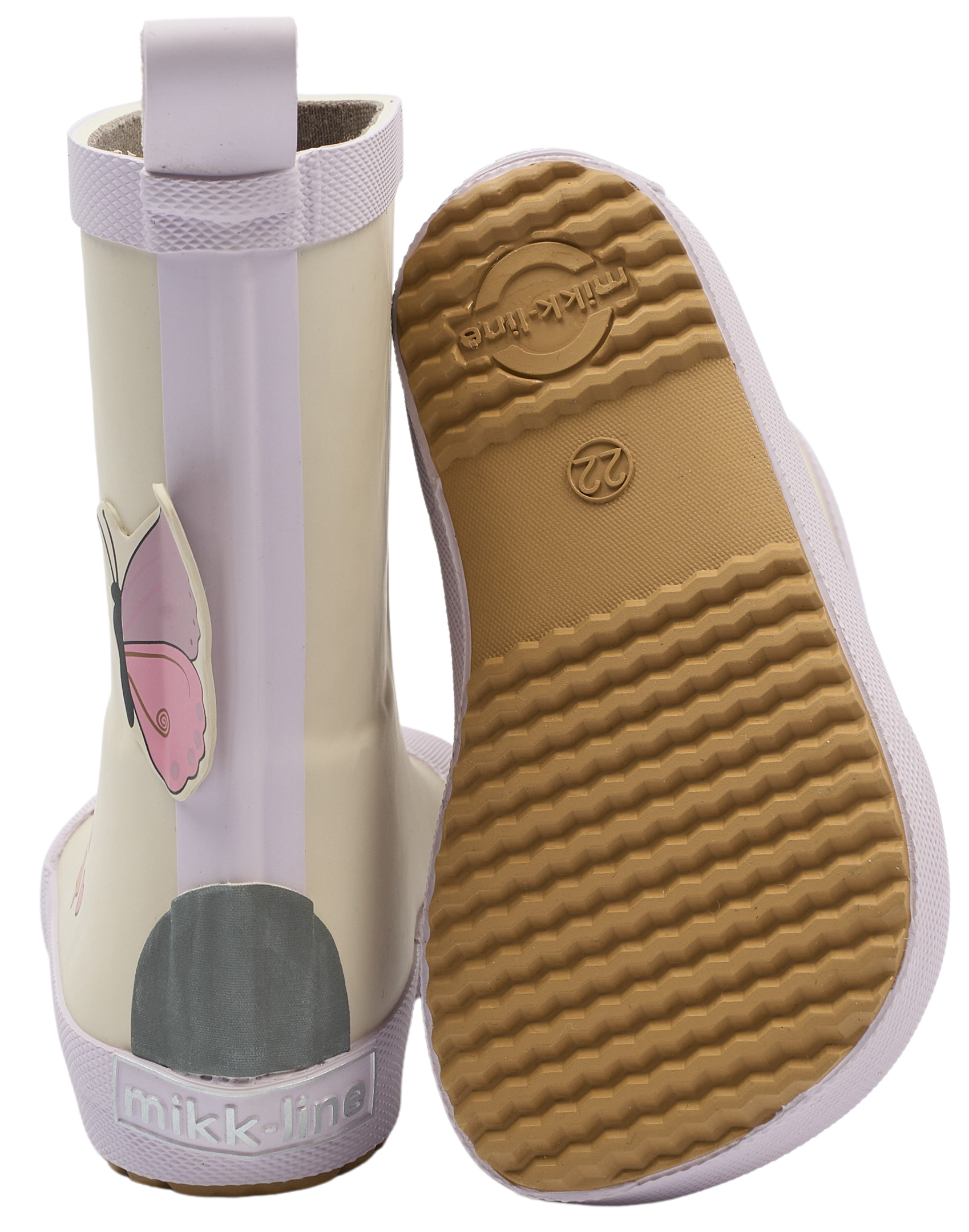 Barfußgummistiefel in tollen Designs von MIKK LINE Modell 38097 Butterfly 3D Patch