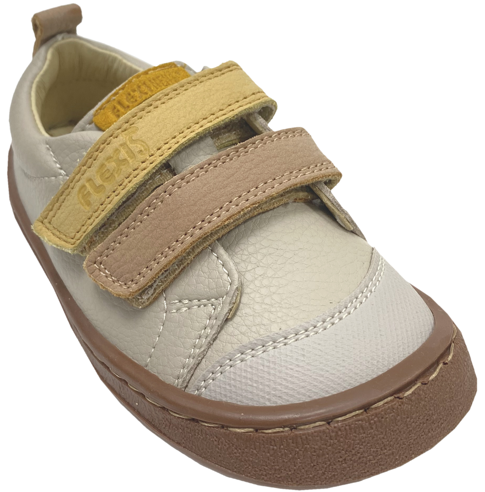 Barfuß Sneaker in Grau / Beige / Mustard von FLEXI NENS 41484