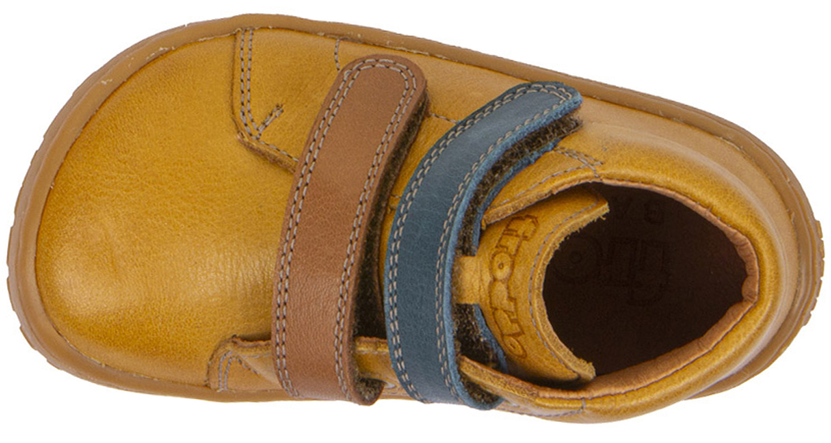 Barfußschuhe knöchelhoch aus Nappaleder von FRODDO in Senfgelb *First Step* G2130360