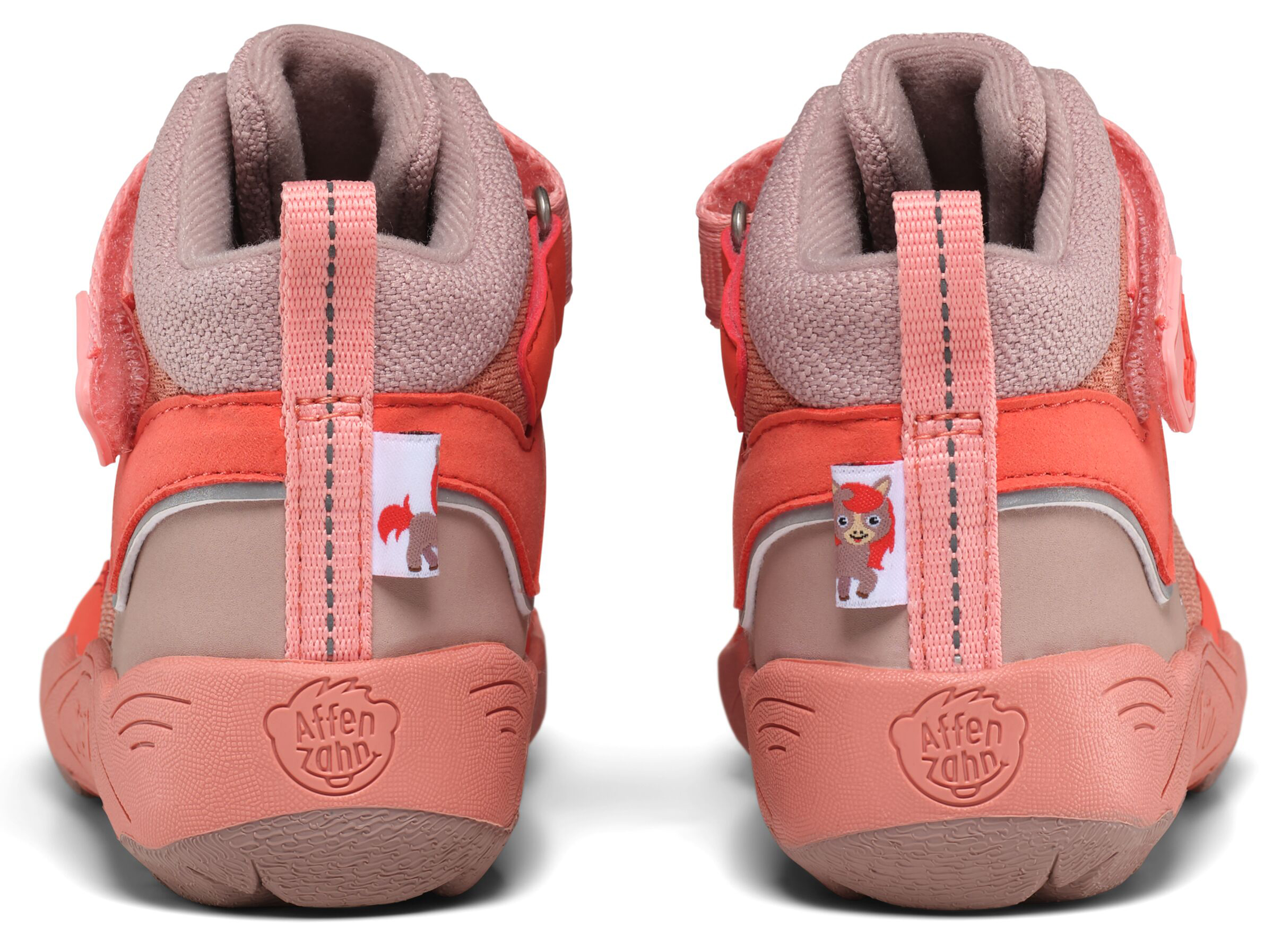 Veganer Übergangsschuh / Low Boot von AFFENZAHN * EXPLORY * Pony in Coral / Beige