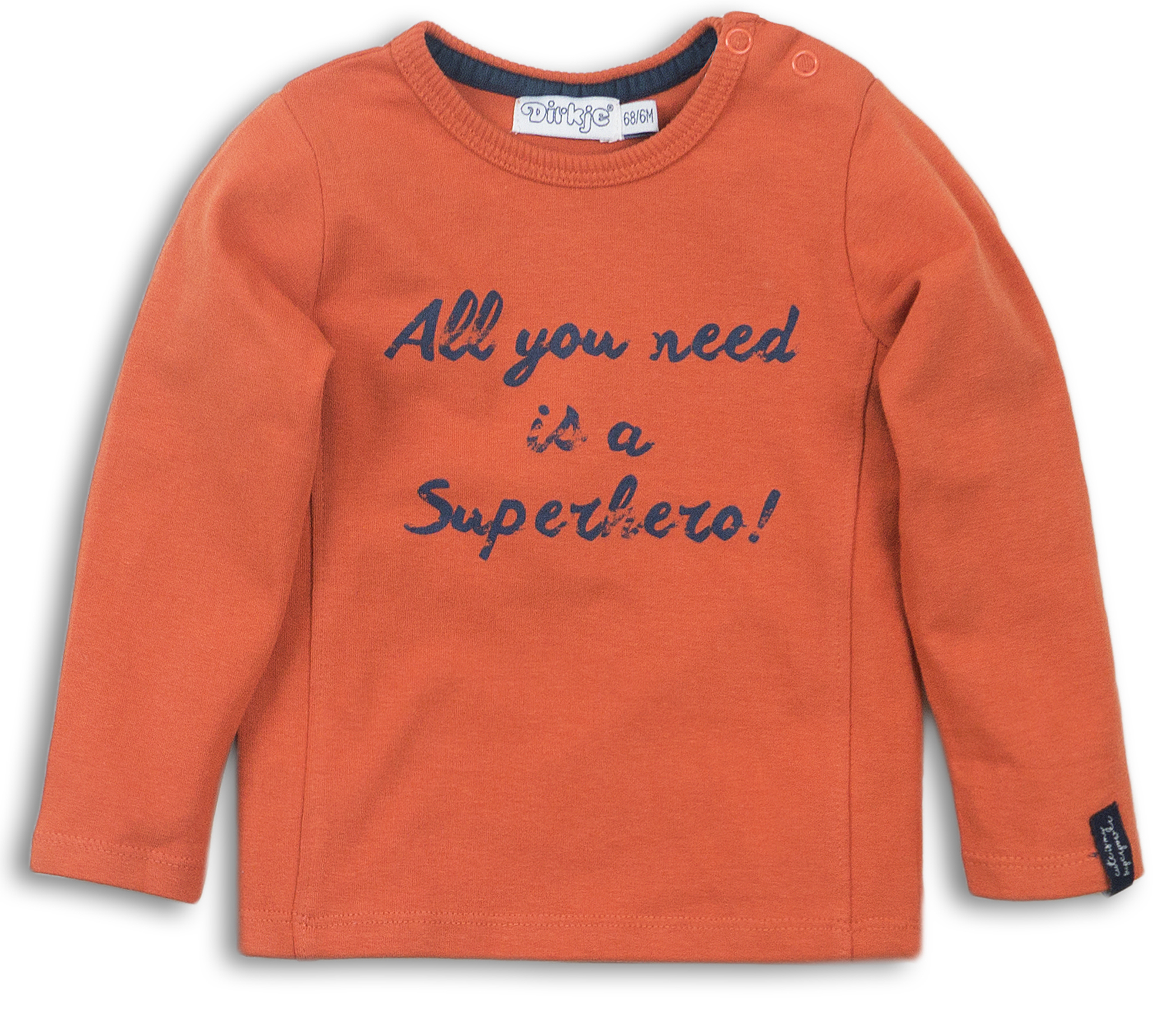 LA Shirt in Rostorange aus weichem Baumwolljersey mit Spruch Print von DIRKJE  36621