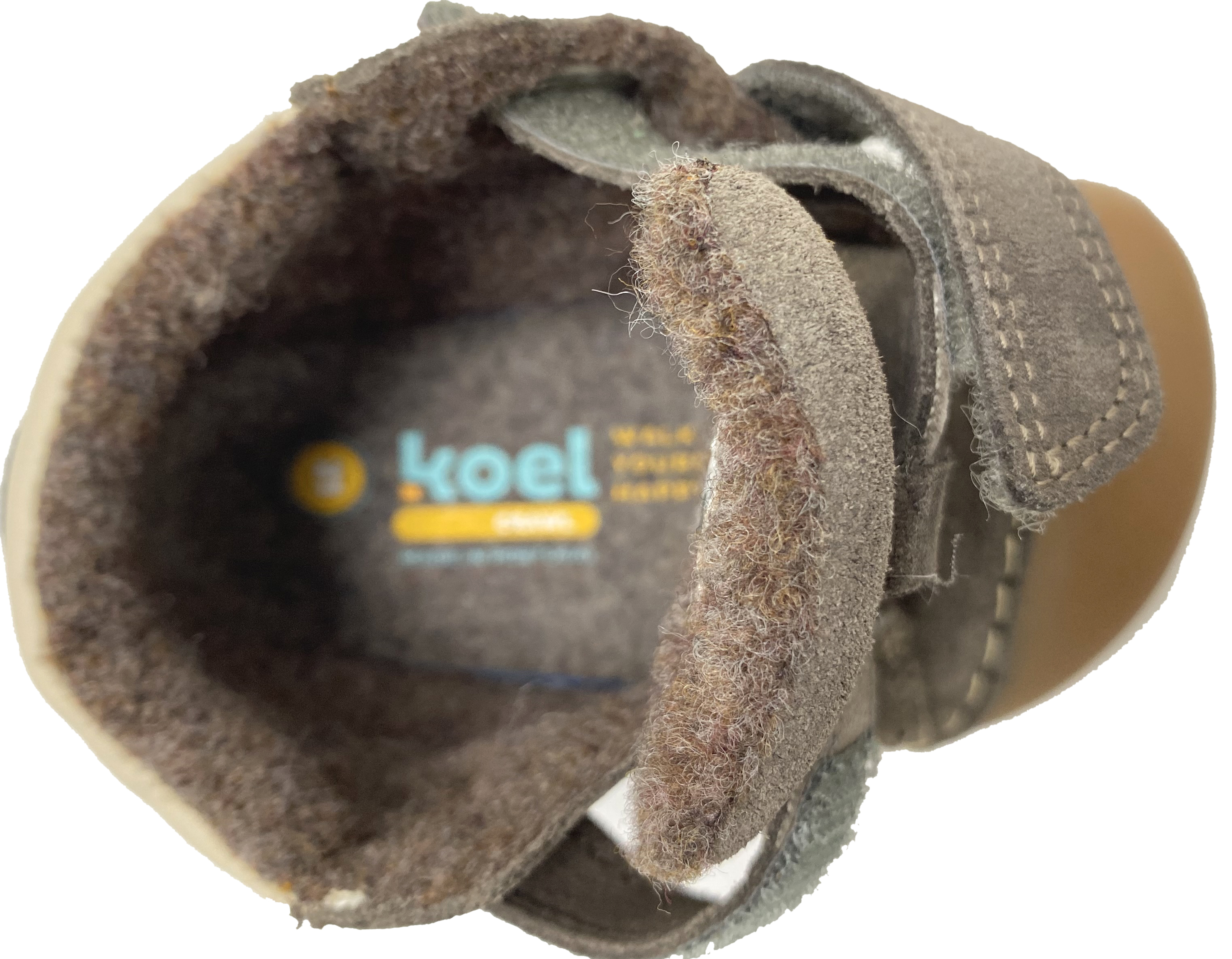 Knautschige Barfußschuhe AUSTIN in Taupe Suedeleder & Wollfutter KOEL Barefoot  09M017.305