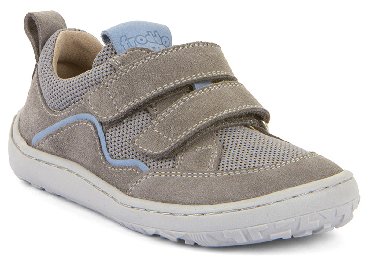 Barfußsneaker Leder + Meshbesatz Doppelklett * Froddo Barefoot * G3130271 in Grey