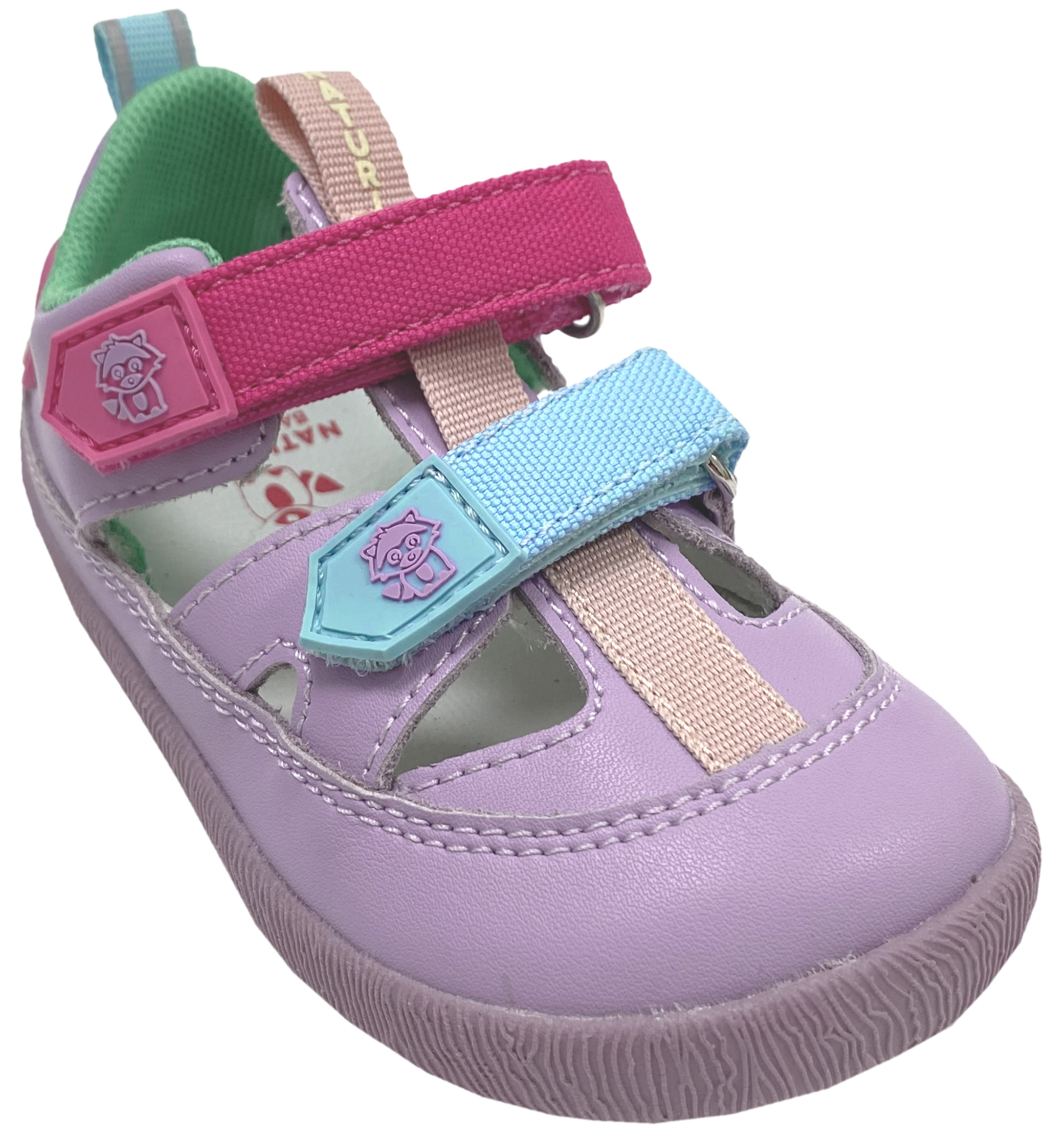 Leder Halbsandale / Barfußschuhe von NATURINO Barefoot Modell GIOMMY in Flieder / Lily