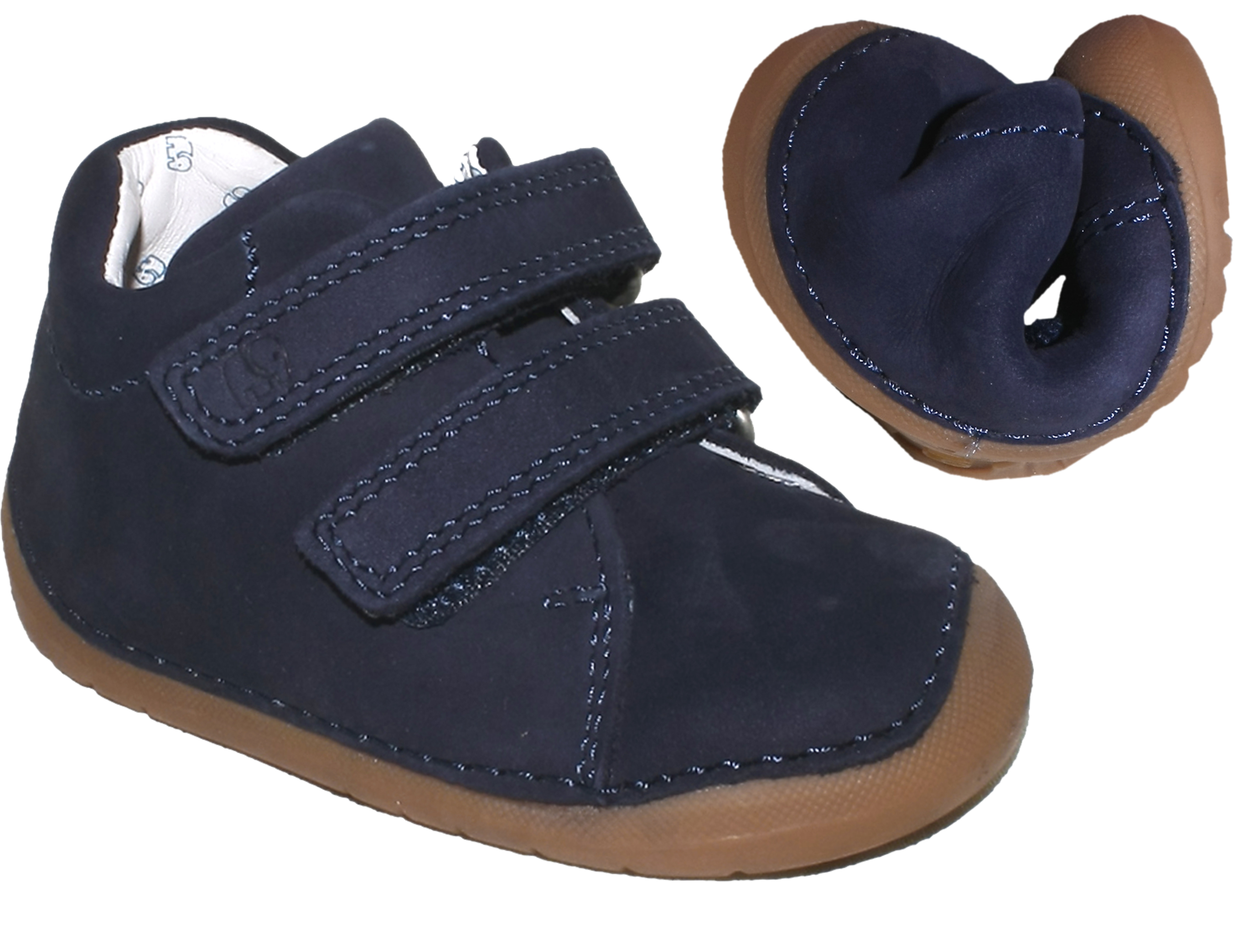 Flexible Halbschuhe mit Klett in NAVY Modell LULU, WMS: M Serie: El Chico von ELEFANTEN selected