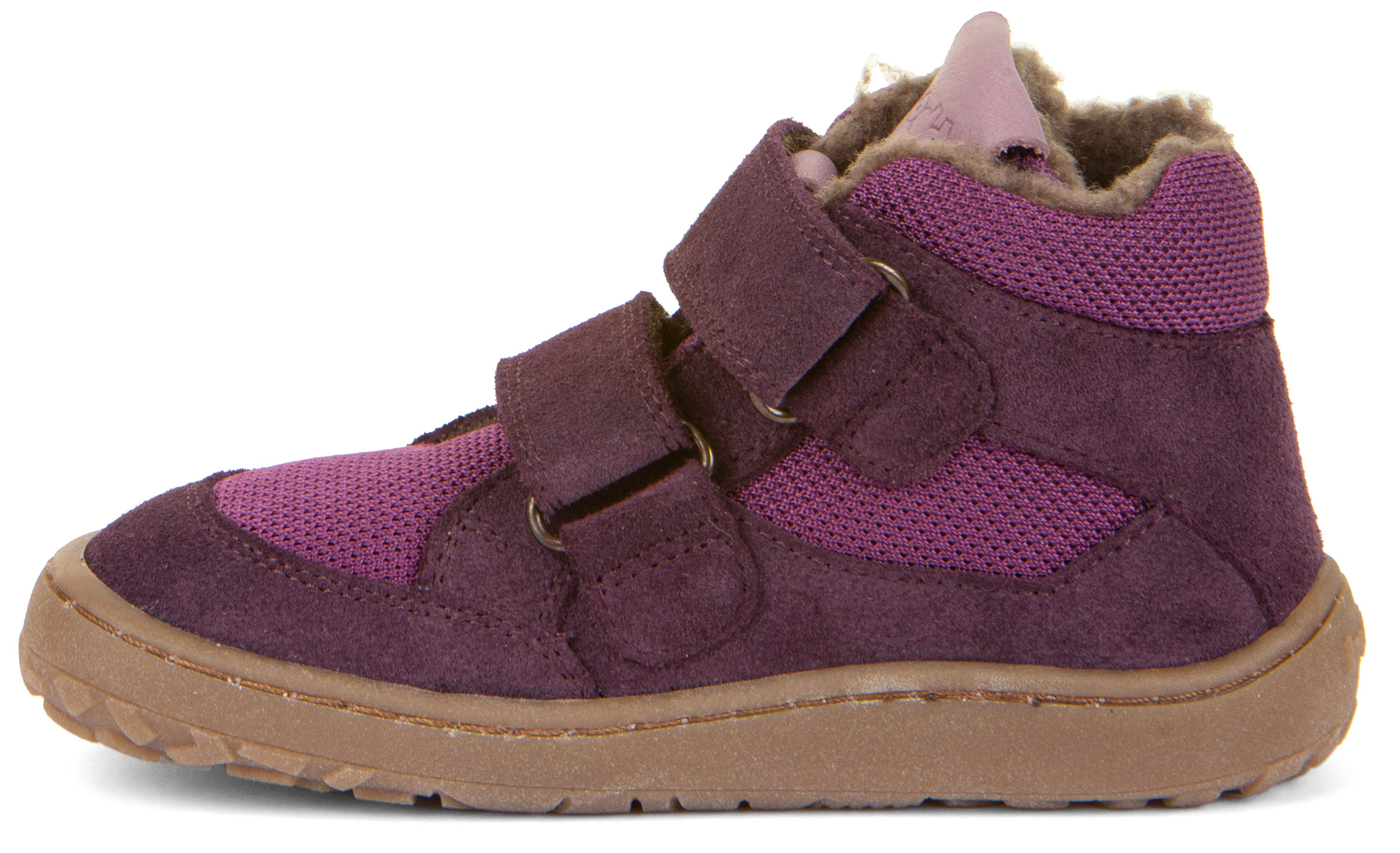 Knöchelhohe Barfußschuhe in Lila / Purple mit Schurwollfutter von FRODDO G3110229-3