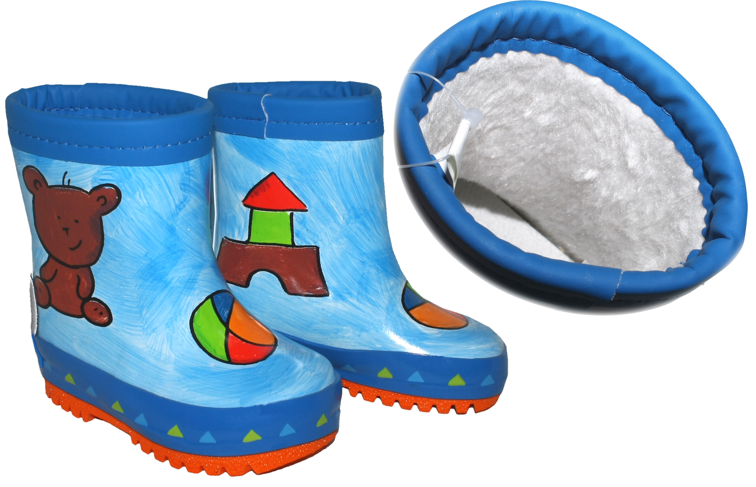Kurzschaft Gummistiefel m. Warmfutter, hoher Naturkautschuk Anteil, Modell Teddy v. MAXIMO 869665