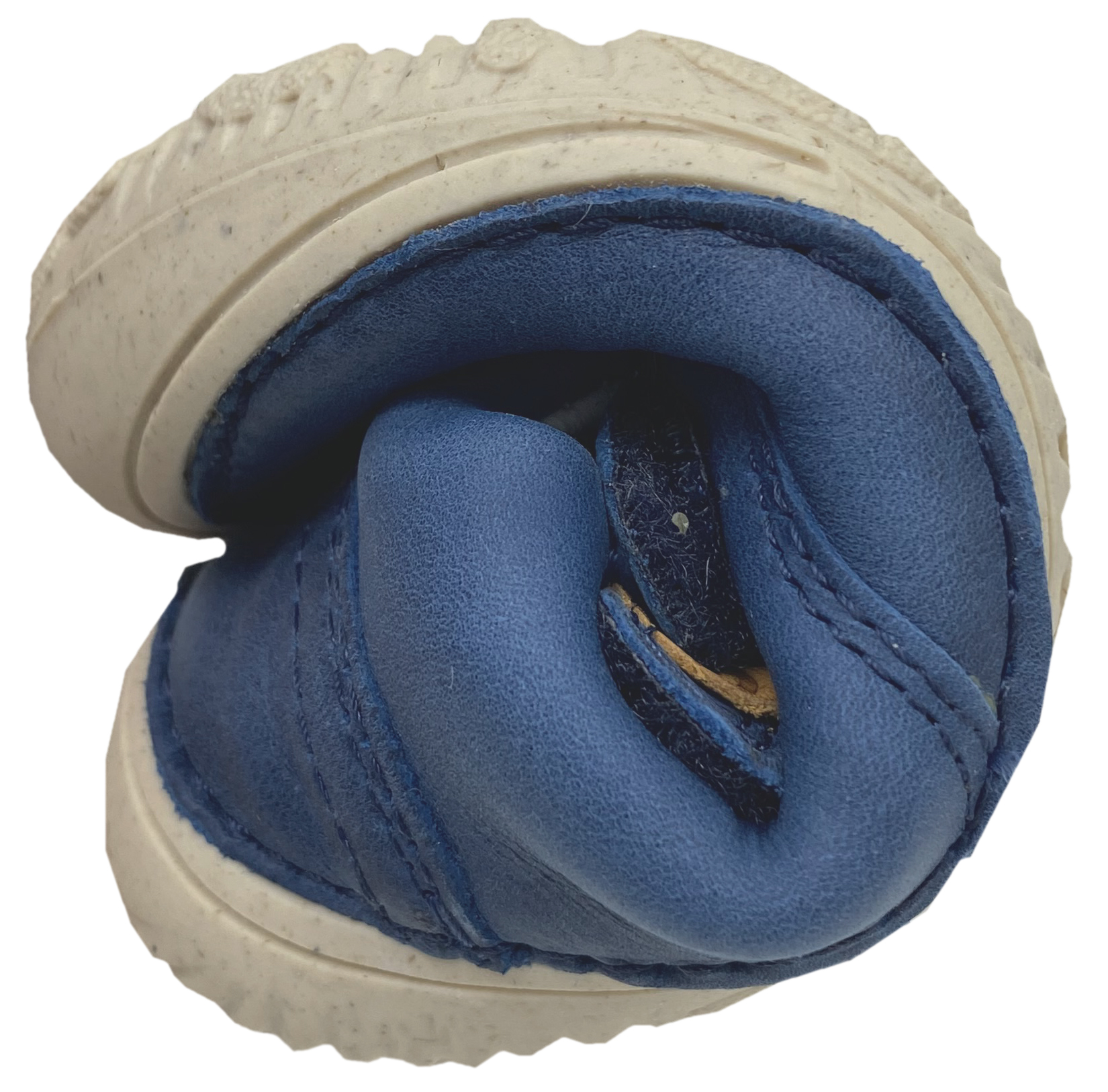 Knautschige Leder Halbschuhe / Minimalschuhe von D.D.Step Barefoot in Indigo Blue