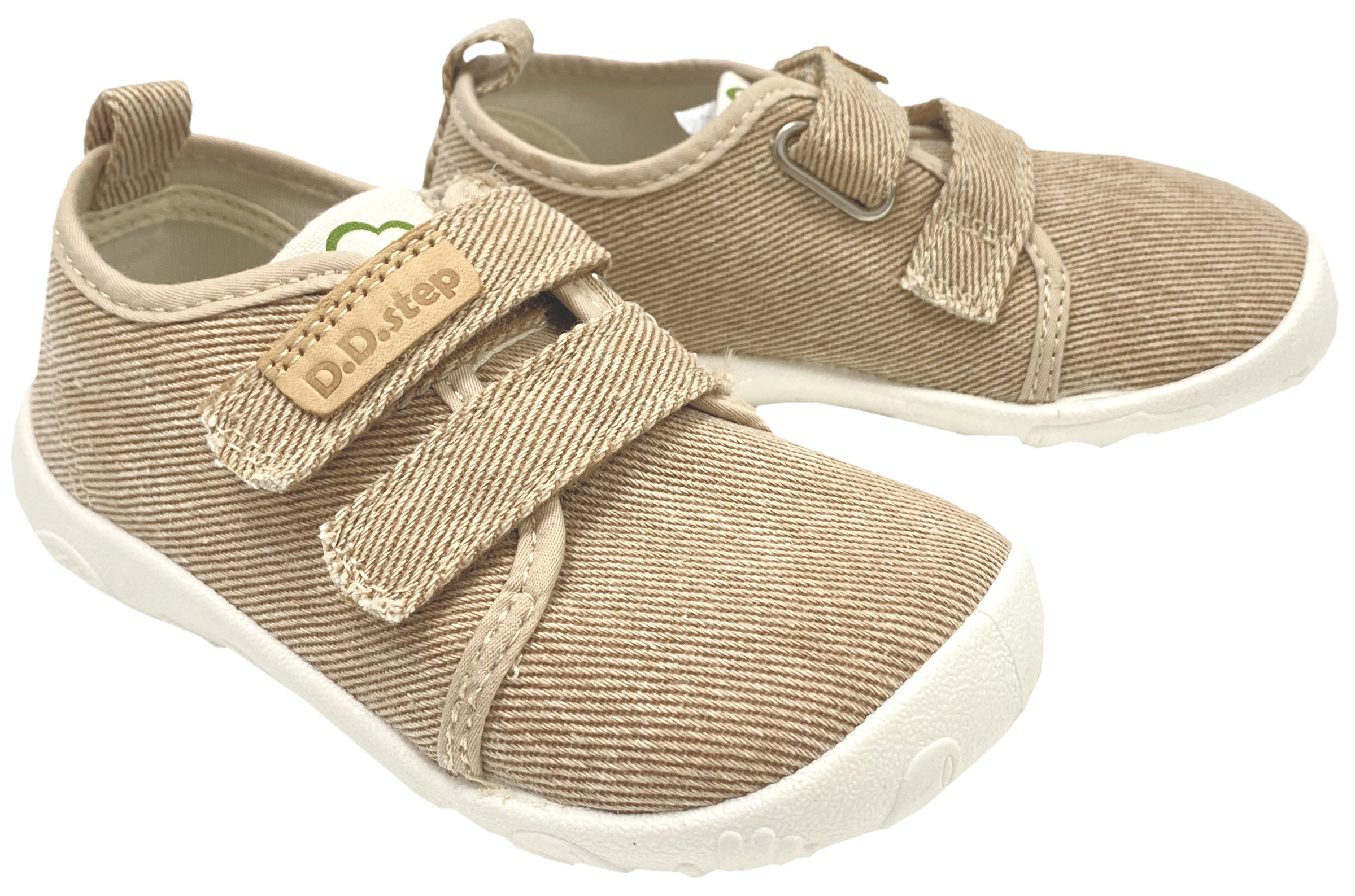 Textil Canvas Sneaker in Beige / Cream Non Marking Minimalsohle von D.D.Step Barefoot C086-61763