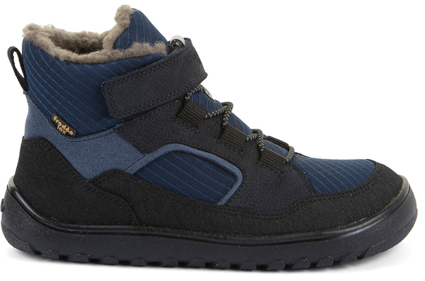 Waldkita Barfußschuh + Schurwollfutter & TEX M. Barefoot UP Path von FRODDO Black Blue G3110288