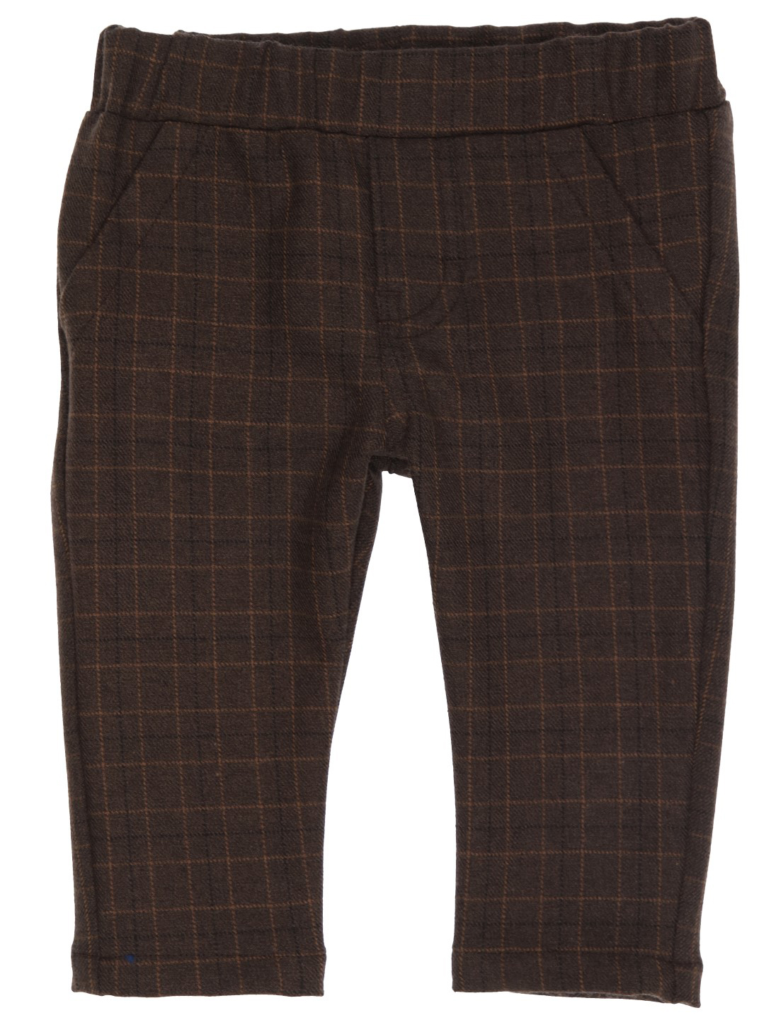 Schicke Schlupfhose in Dunkelbraun mit Karo aus robustem Gabardine Gewebe von GYMP 2794-20