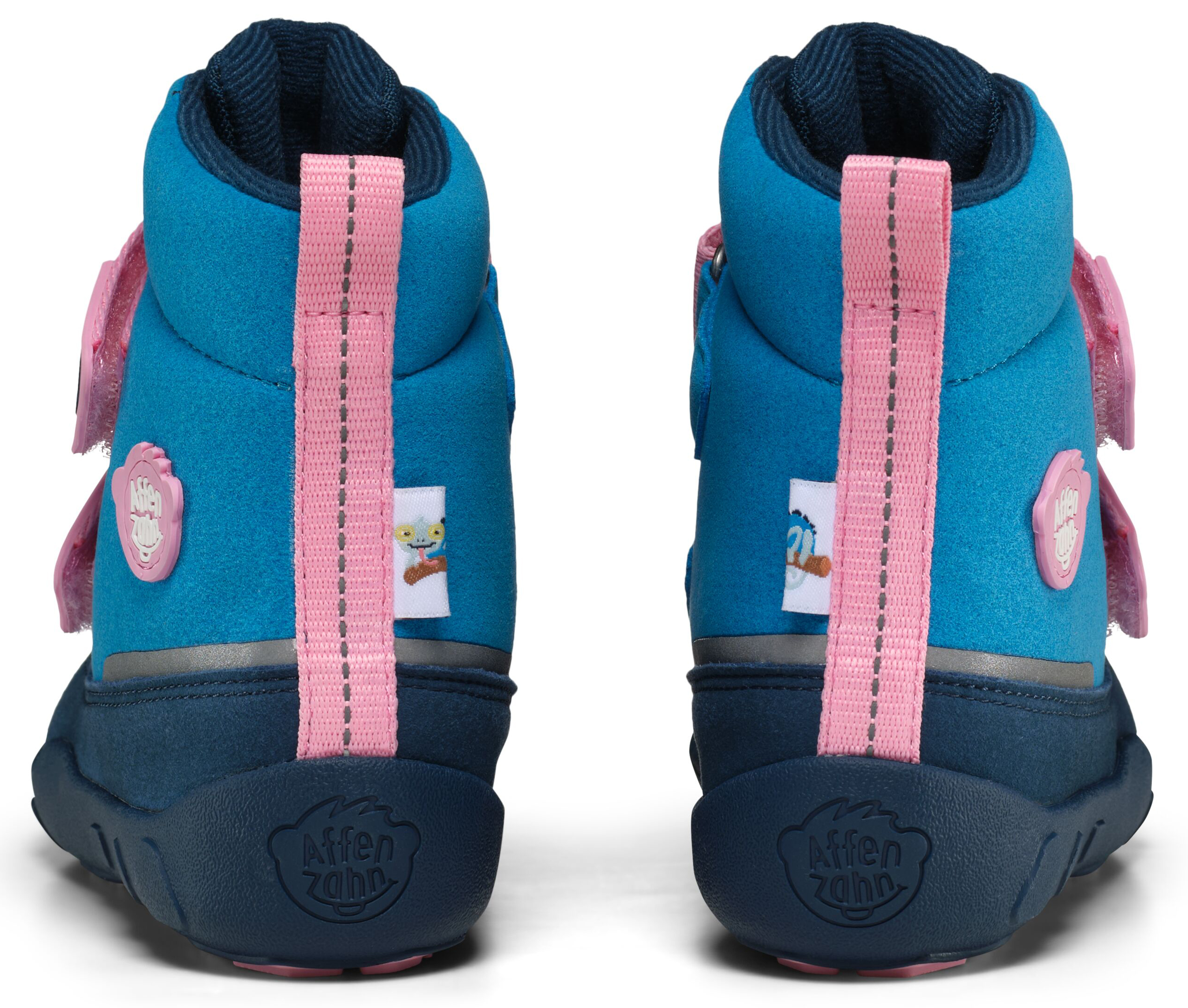 Vegane Winterstiefel  von AFFENZAHN >TEX Membran Mid Boot Comfy Chameleon Blue Pink