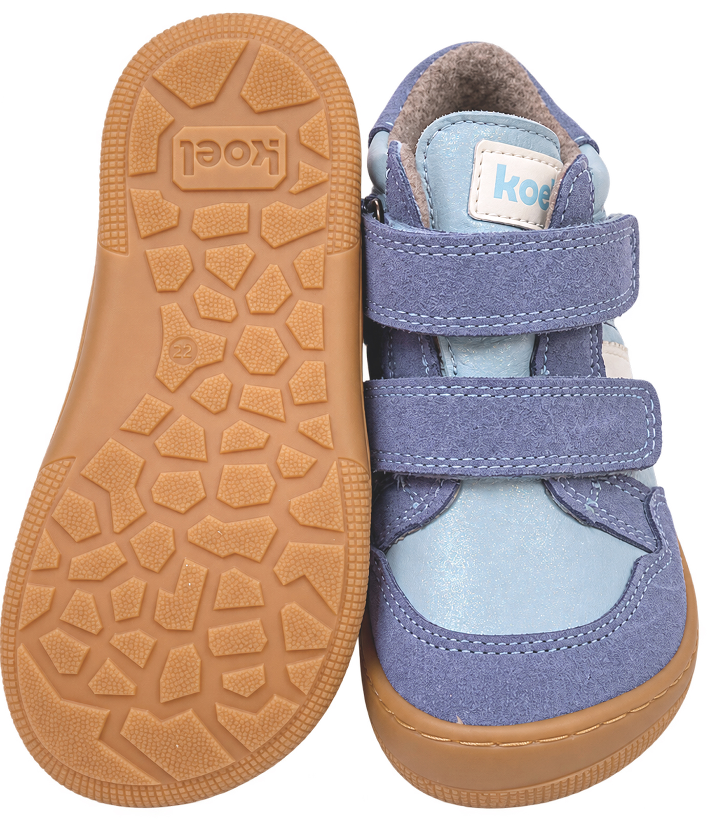 Leder Barfußschuhe Wollfleece Futter + TEX v. KOEL Barefoot *DOURO TEX * Lavendel Glitzer 07T063.153