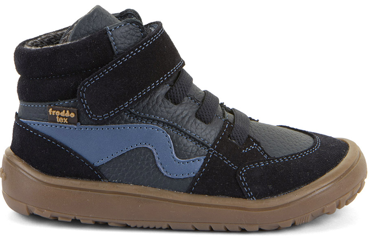 Halbhohe Barfußschuhe, TEX Membran & Textil Futter FRODDO *Barefoot TEX Go * Dark Blue G3110265