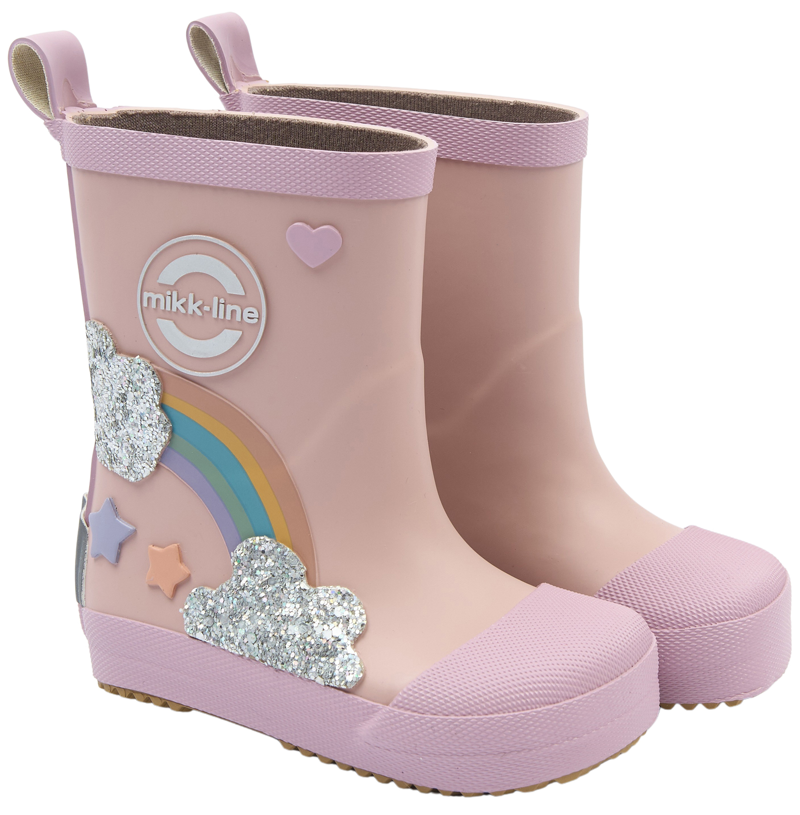 Barfußgummistiefel in tollen Designs von MIKK LINE Modell 38108 Rainbow Glitzer
