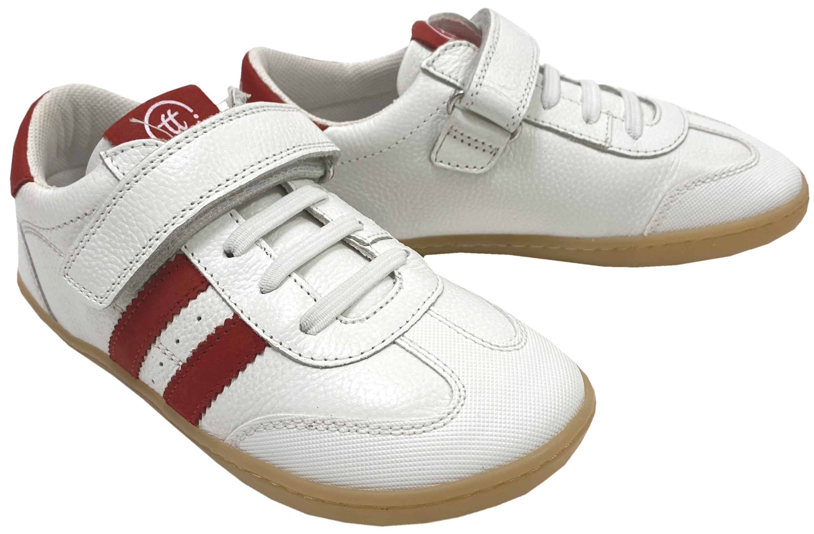 Barfuß-Sneaker, Non-Marking Sohle, Weiß/ Rot von CHETTO Barefoot