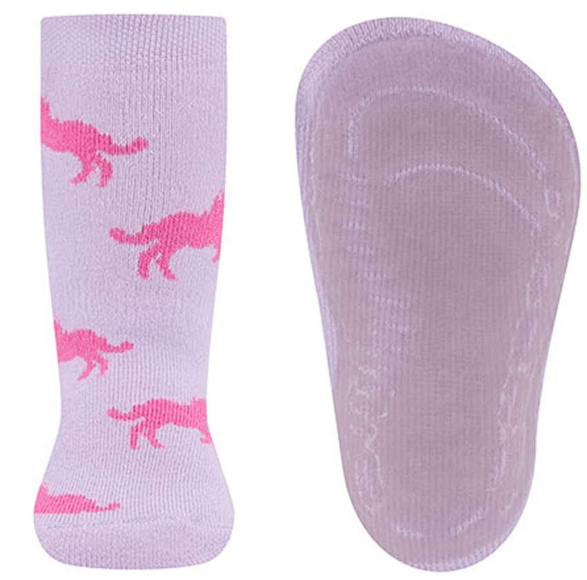 Stoppersocken aus BW Vollfrottee Softstep Sohle v. EWERS in Flieder * Pinkes Einhorn * 221357