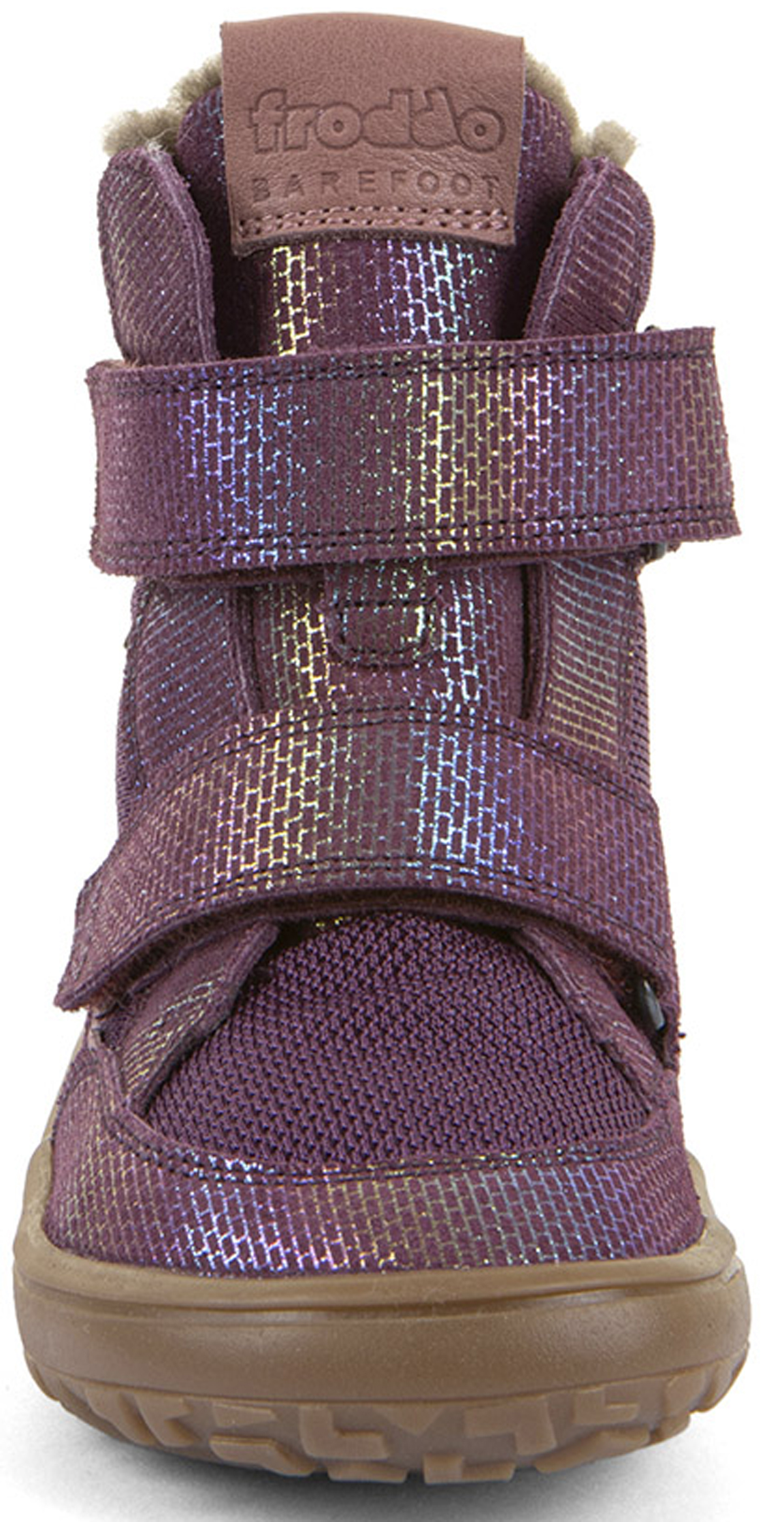 Winterstiefel Leder + Mesh +TEX +Schurwollfutter LILA Glitzer FRODDO Barefoot G3160247