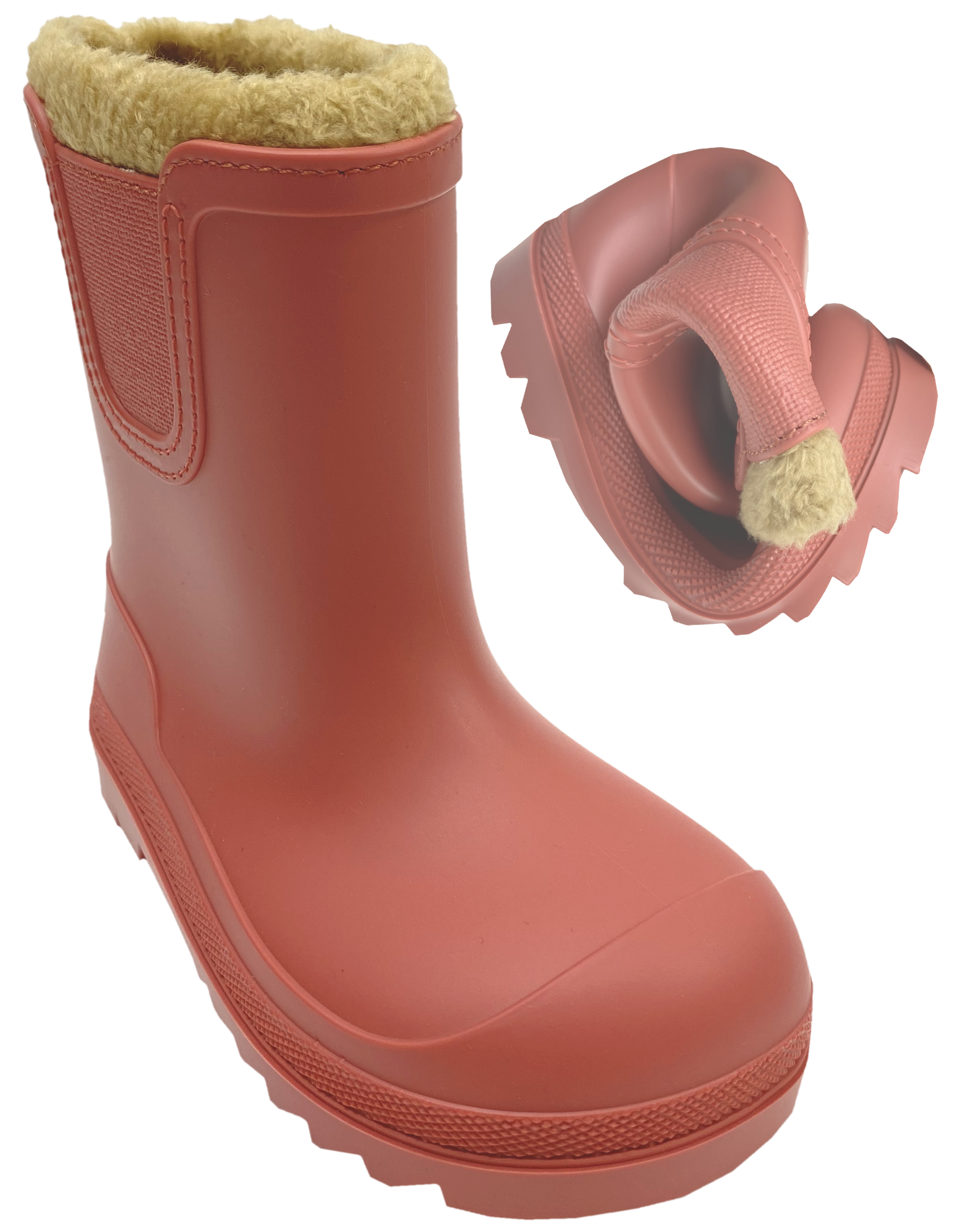 Leichte & flexible Barfußgummistiefel + Warmfutter von IGOR aus Spanien Verona in Coral