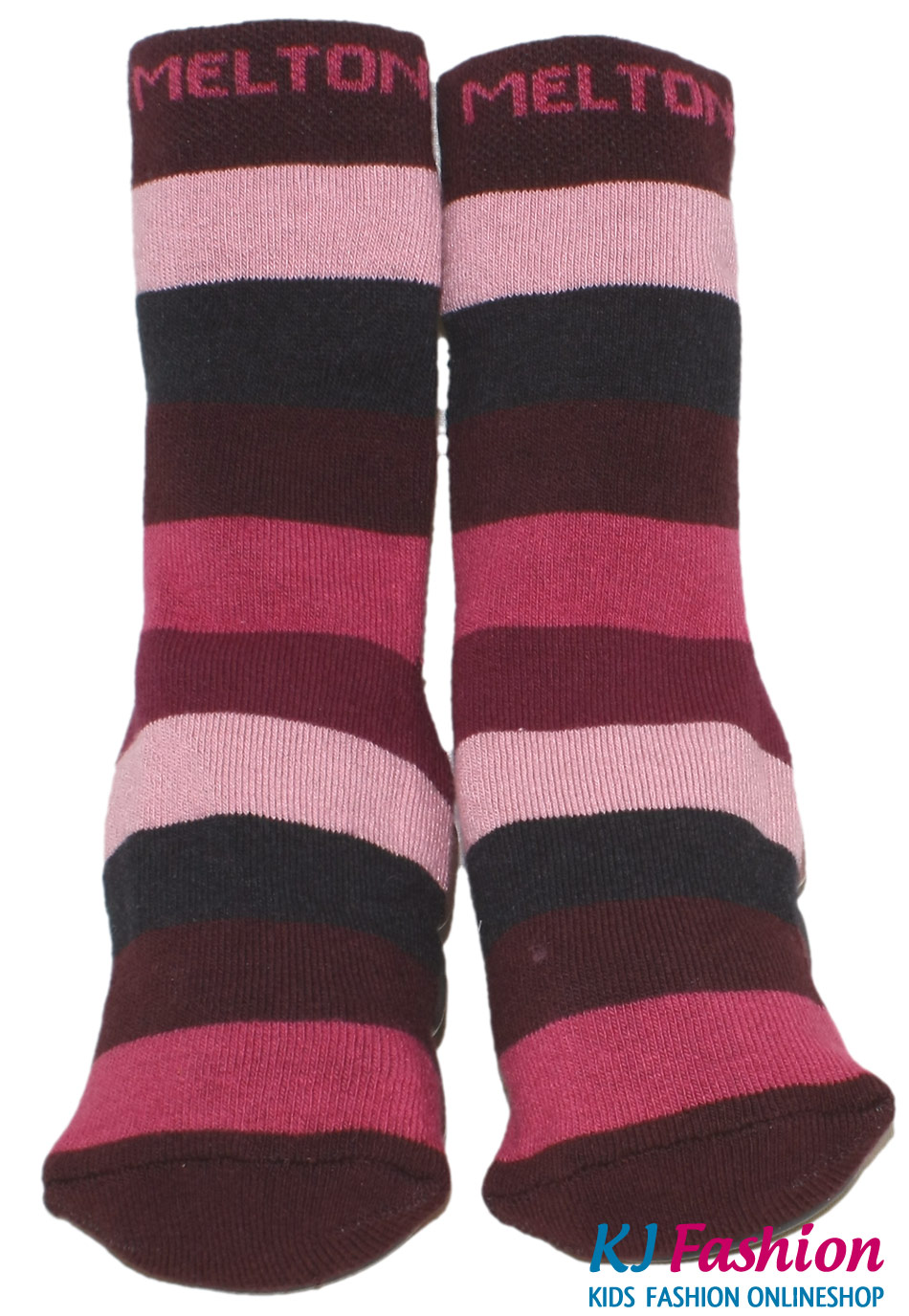 Stoppersocken aus BW Vollfrottee von MELTON * Stripe Mauve / Violett Töne * 210023-781