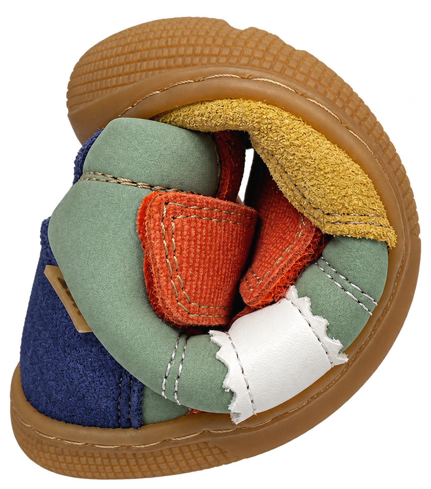 Leder Barfußschuhe Wollfleece Futter TEX v. KOEL Barefoot *DOURO TEX * Bunt / Olive 07T063.305