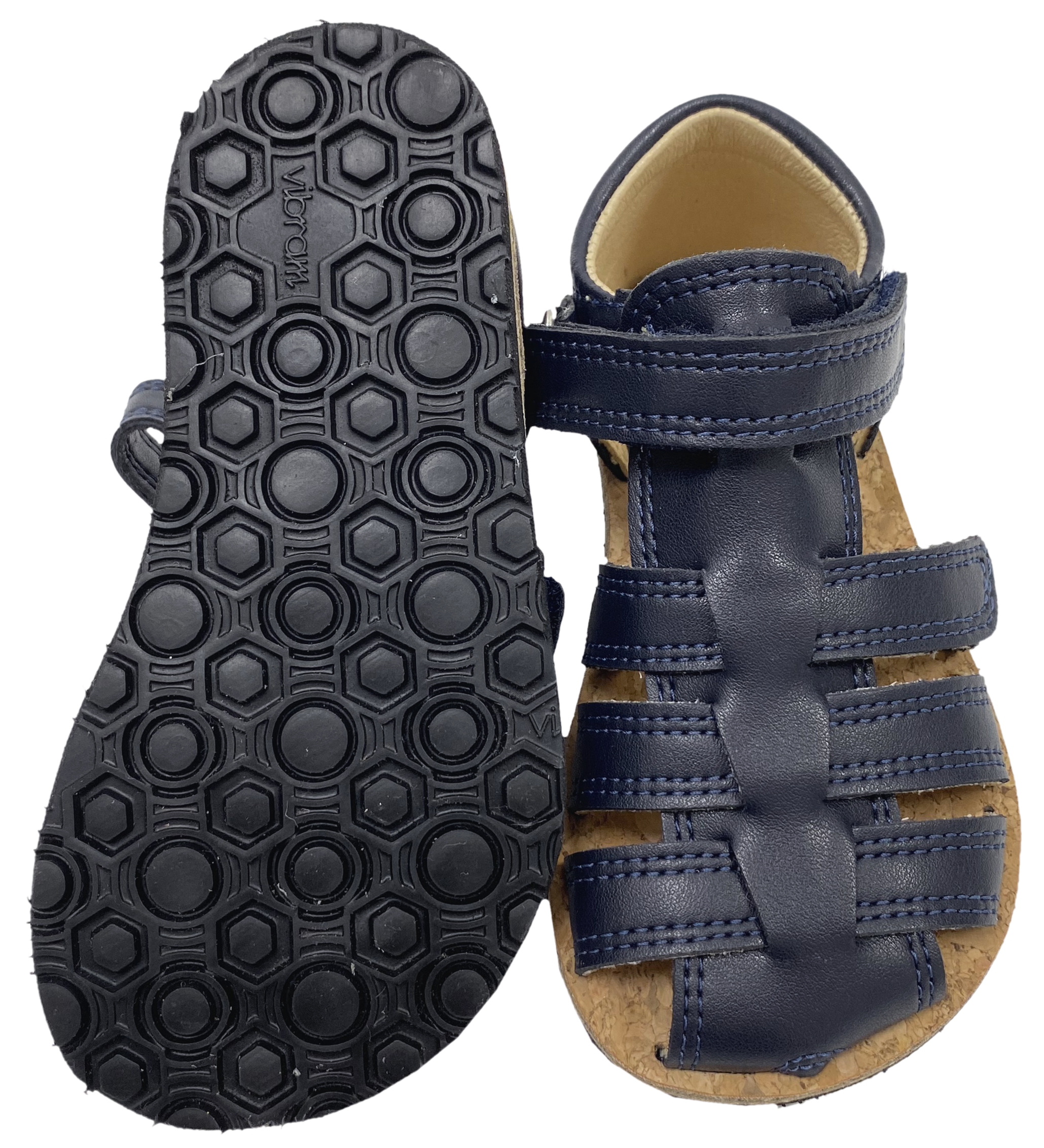 Barfußschuhe / Römersandale Zehen & Fersenschutz, Nappa Leder ARIN in Dark Blue von KOEL 24M008.101