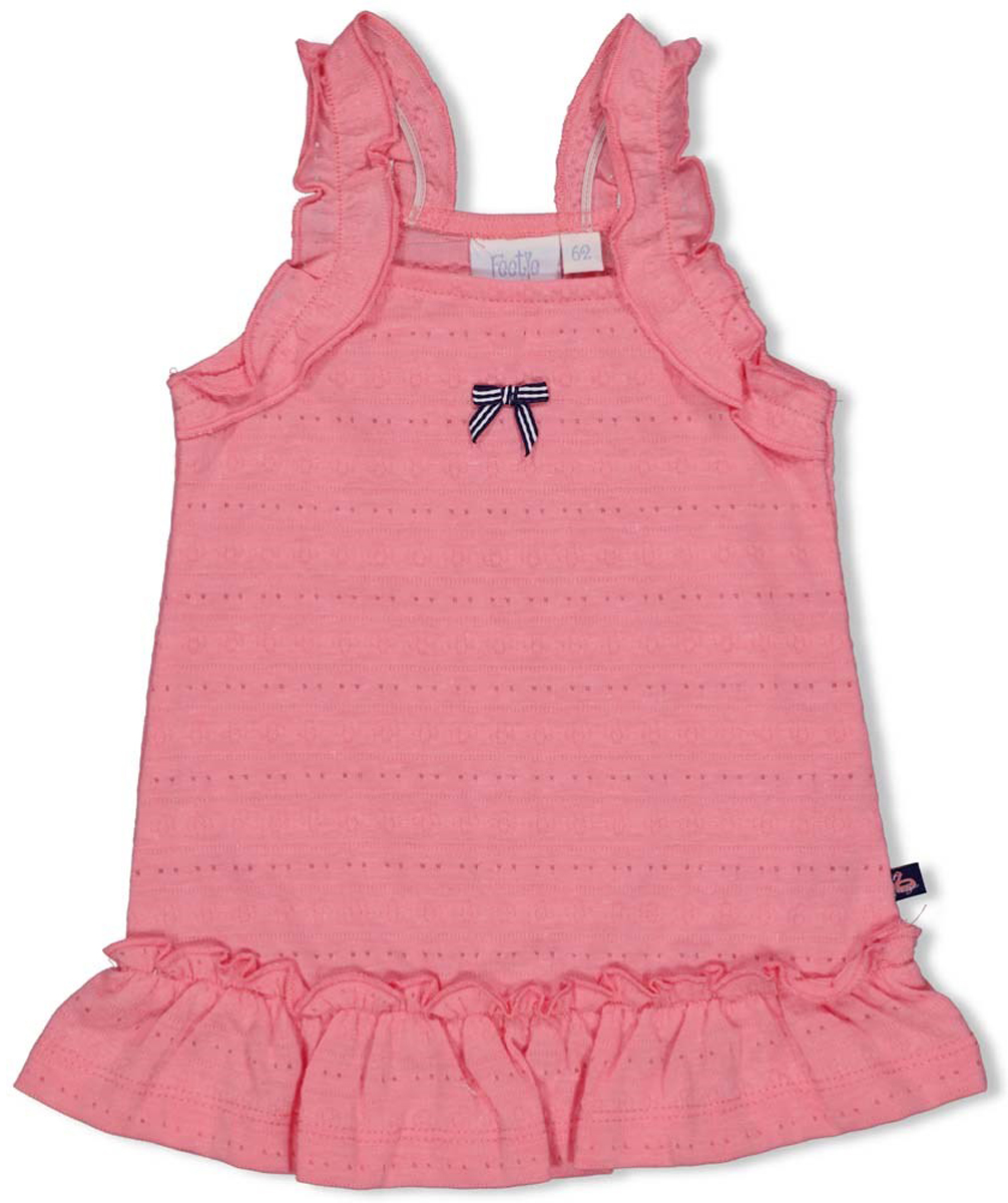 Träger Kleid in Uni Coral mit Struktur aus weichem Jersey von FEETJE  Seaside Kisses  0354