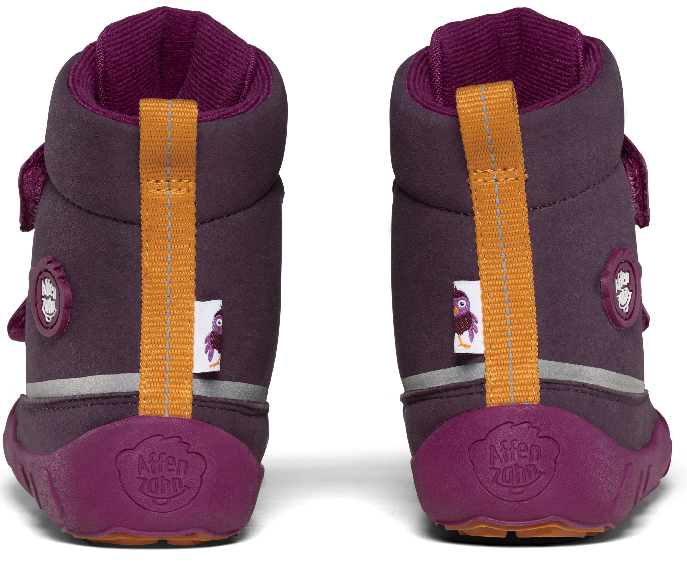 Vegane Winterstiefel  von AFFENZAHN >TEX Membran Mid Boot Comfy Vogel in Berry / Weinrot