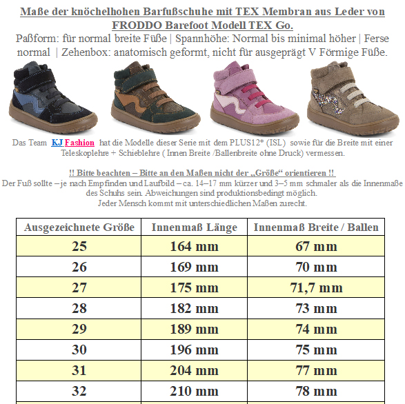 Halbhohe Barfußschuhe, TEX Membran & Textil Futter FRODDO *Barefoot TEX Go * Blue Yellow G3110265